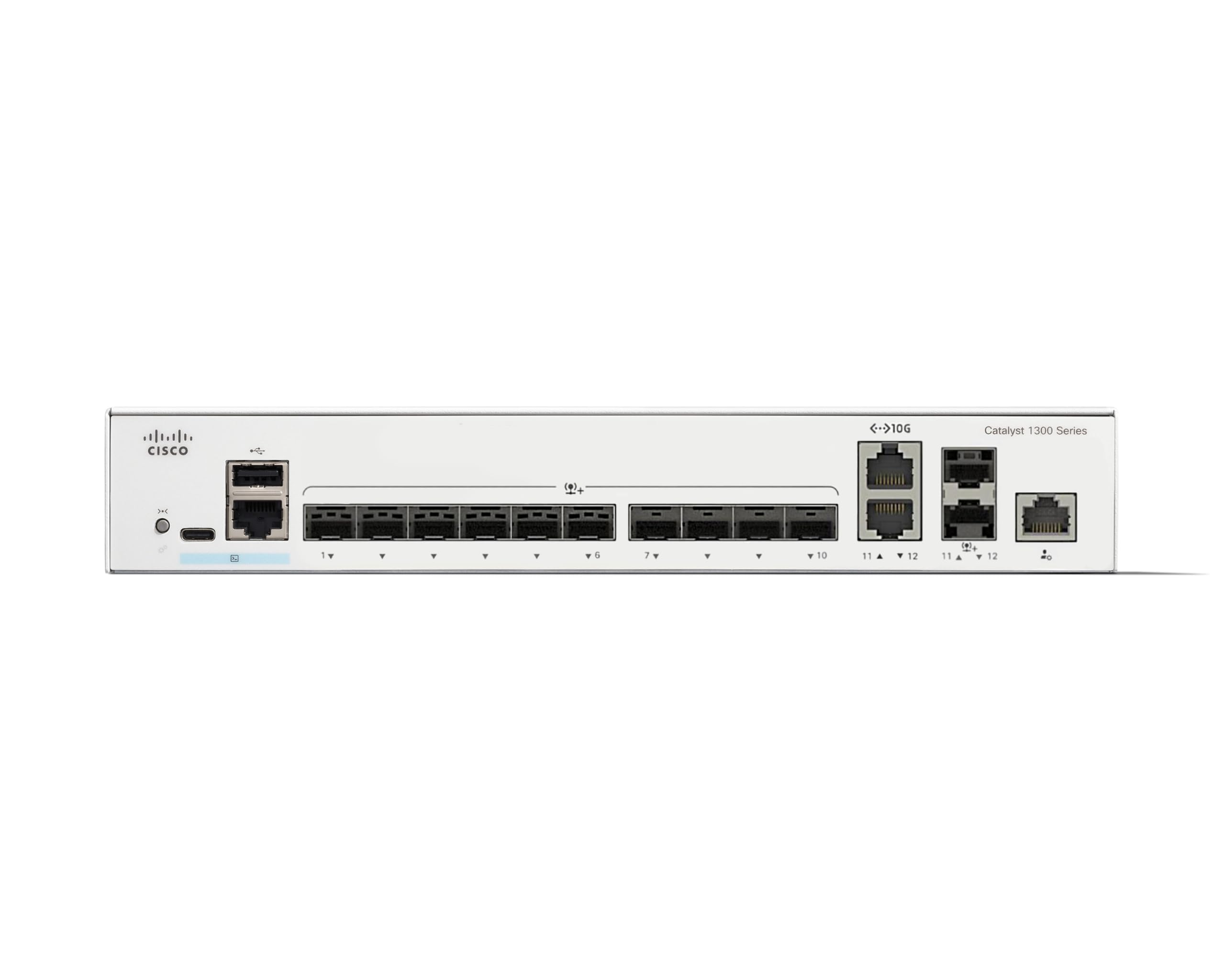 CISCO Catalyst 1300 12-Port Switch 10 x 10GE SFP+ 2 x 10GE Shared Uplinks