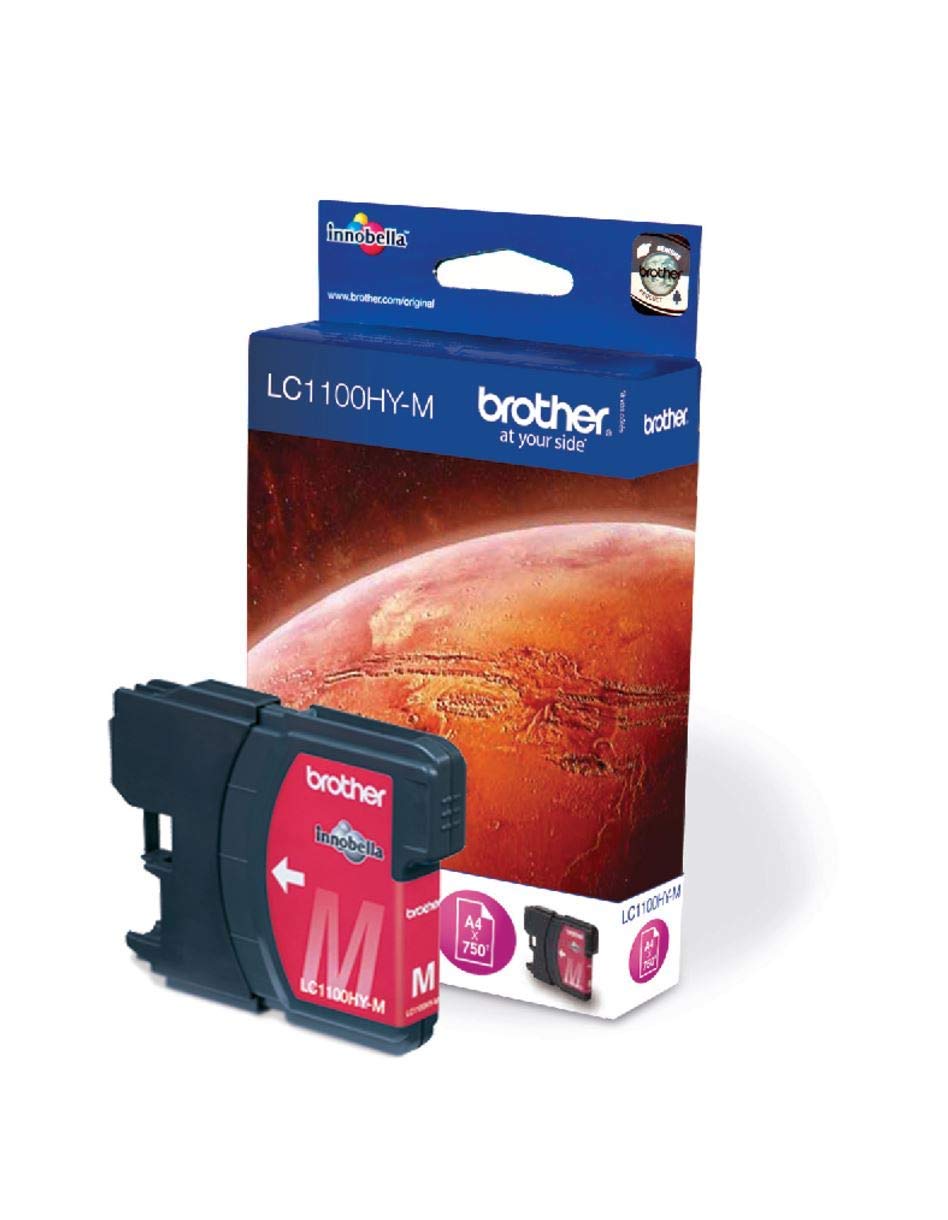 BROTHER LC-1100 cartouche d encre magenta haute capacité 16ml 750 pages pack de 1