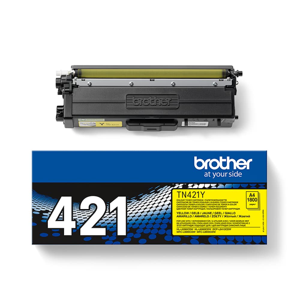 BROTHER TN421Y Toner Cartouche Jaune 1.800 pages pour Brother HL-L8260CDW, L8360CDW