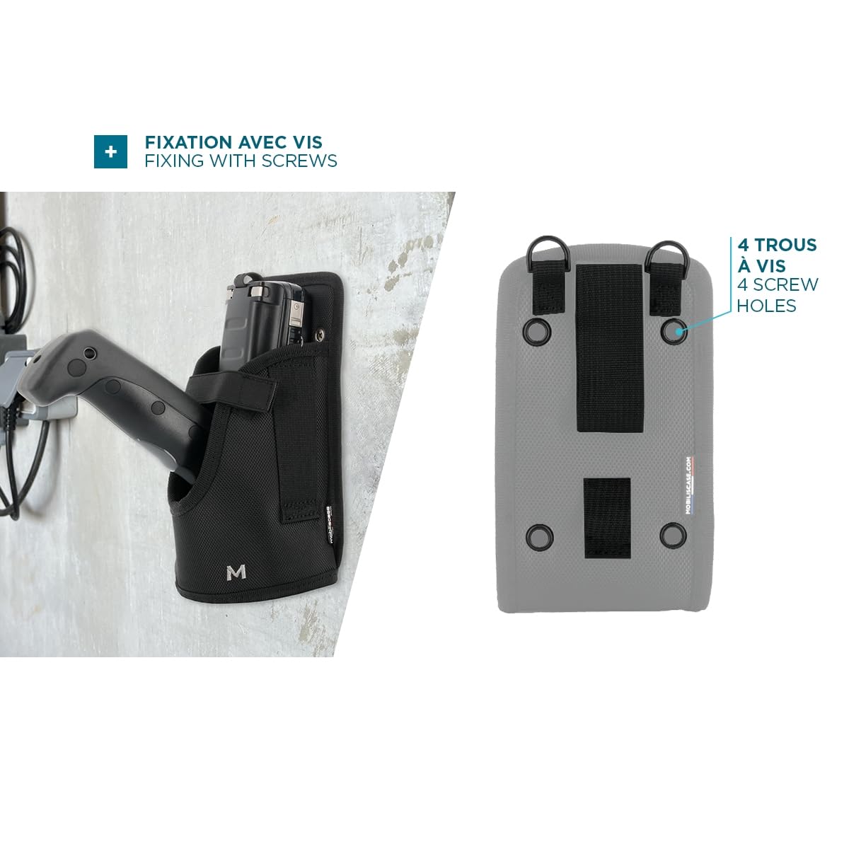 MOBILIS Étui Holster portable poignée pistolet + Ceinture + Cuissarde - Taille L