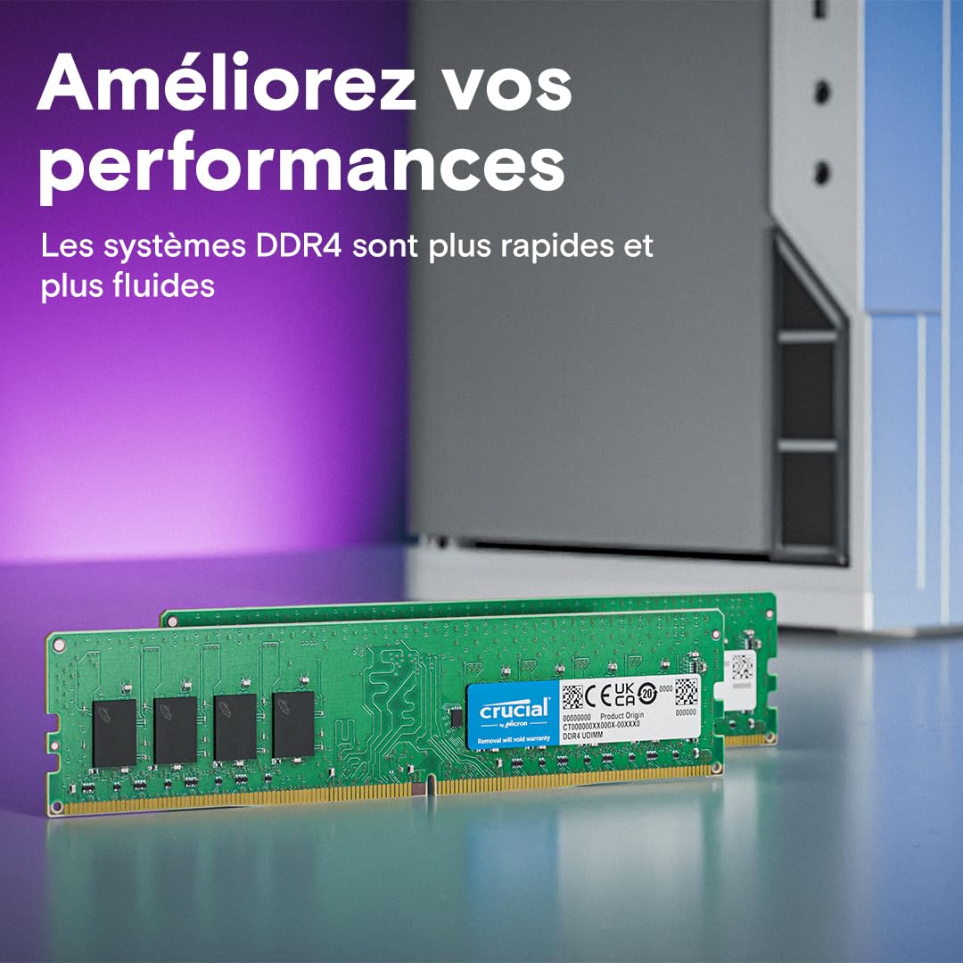 Crucial CT8G4DFRA32A module de mémoire 8 GB 1 x 8 GB DDR4 3200 MHz