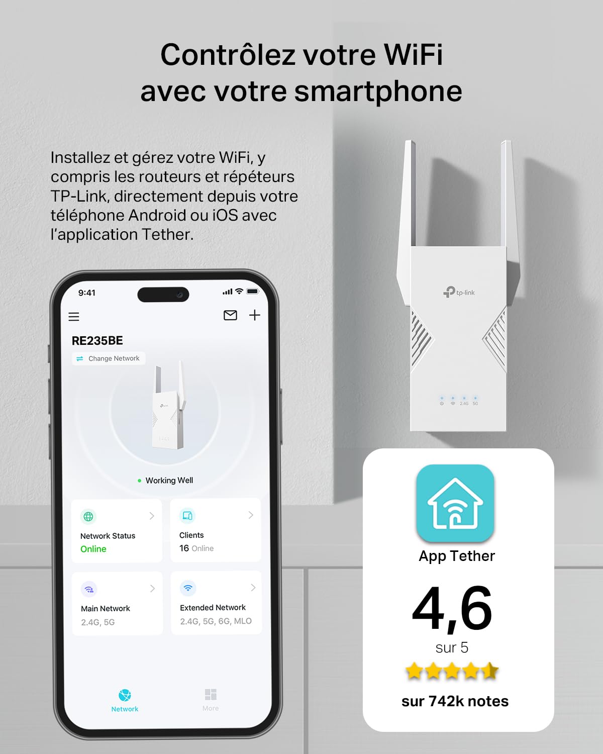 TP-LINK BE3600 Dual-Band Wi-Fi 7 Range Extender