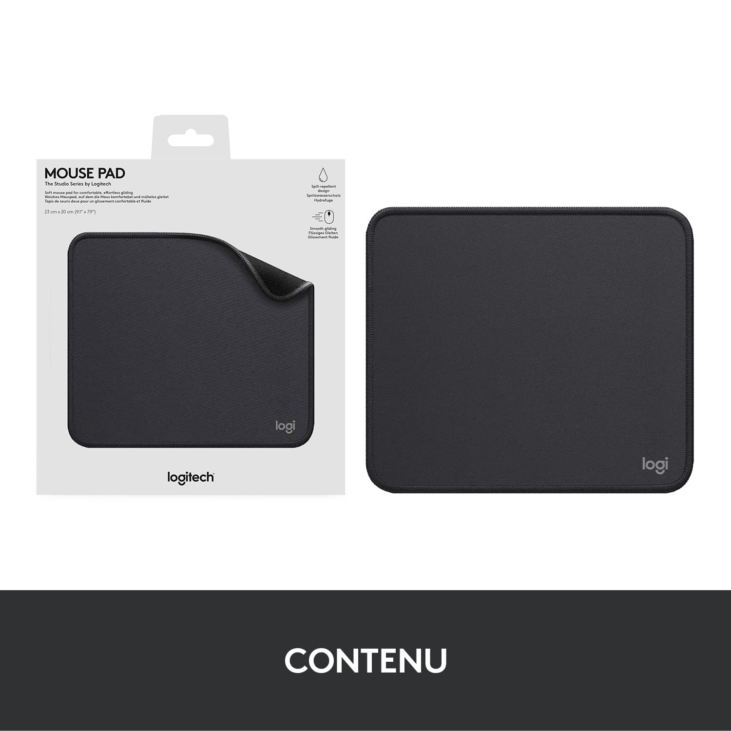 LOGITECH Desk Mat Studio Series Mouse pad graphite