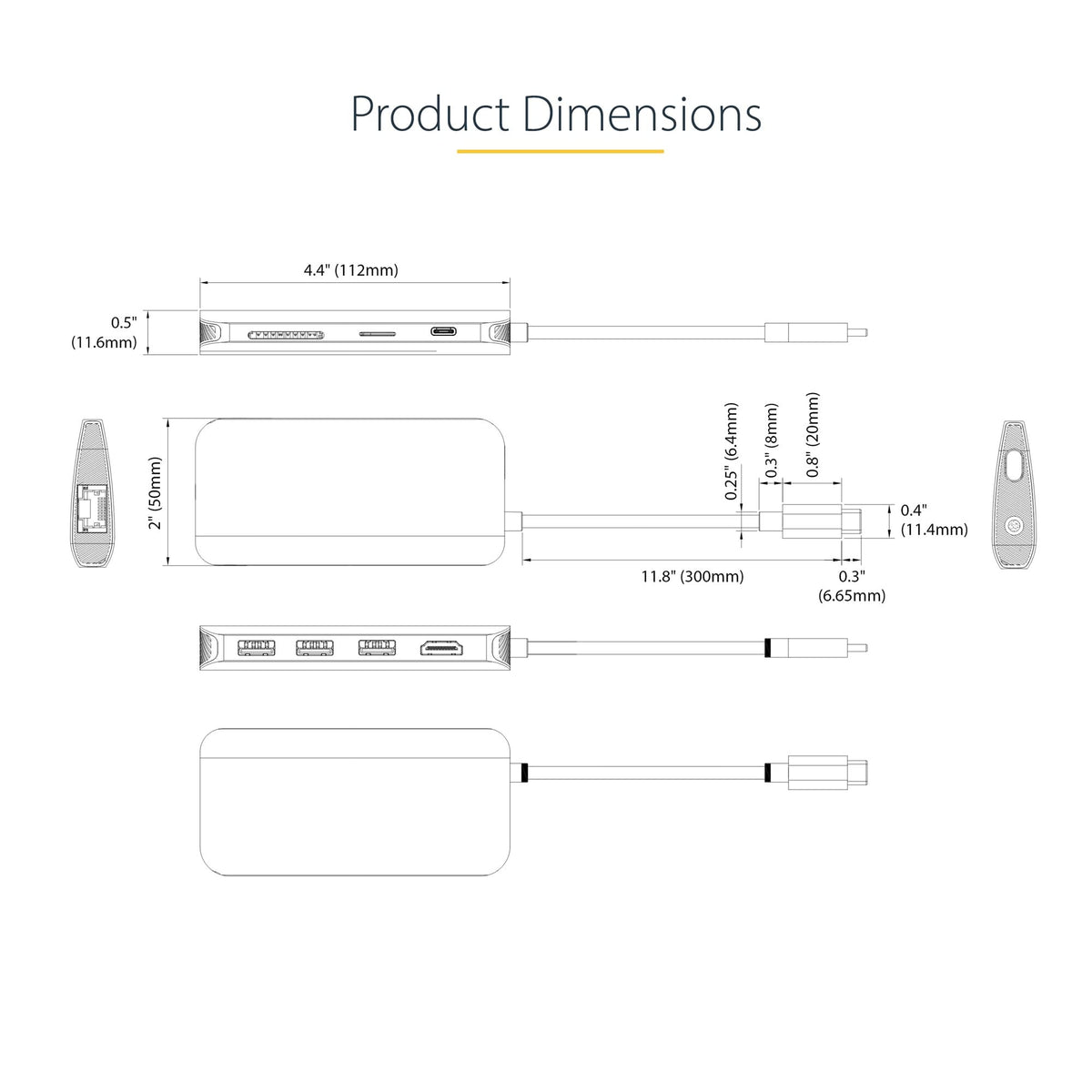 USB C Multiport Adpt 4K 60Hz HDMI PD