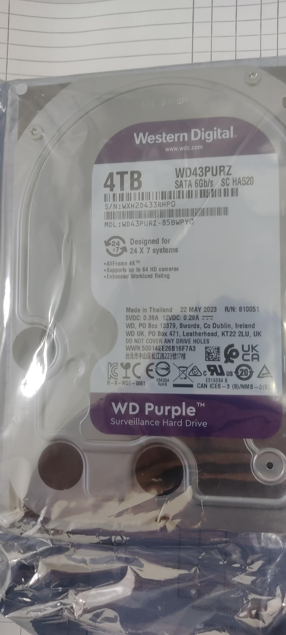 Western Digital Purple 4TB WD43PURZ