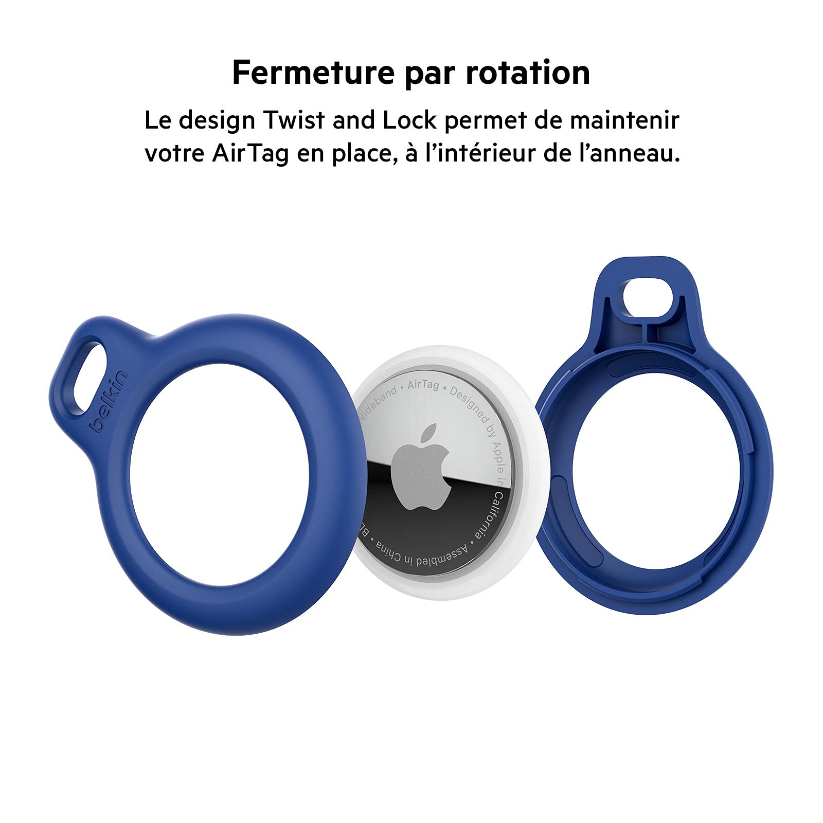 Belkin Secure holder Keyring 2pc Blue
