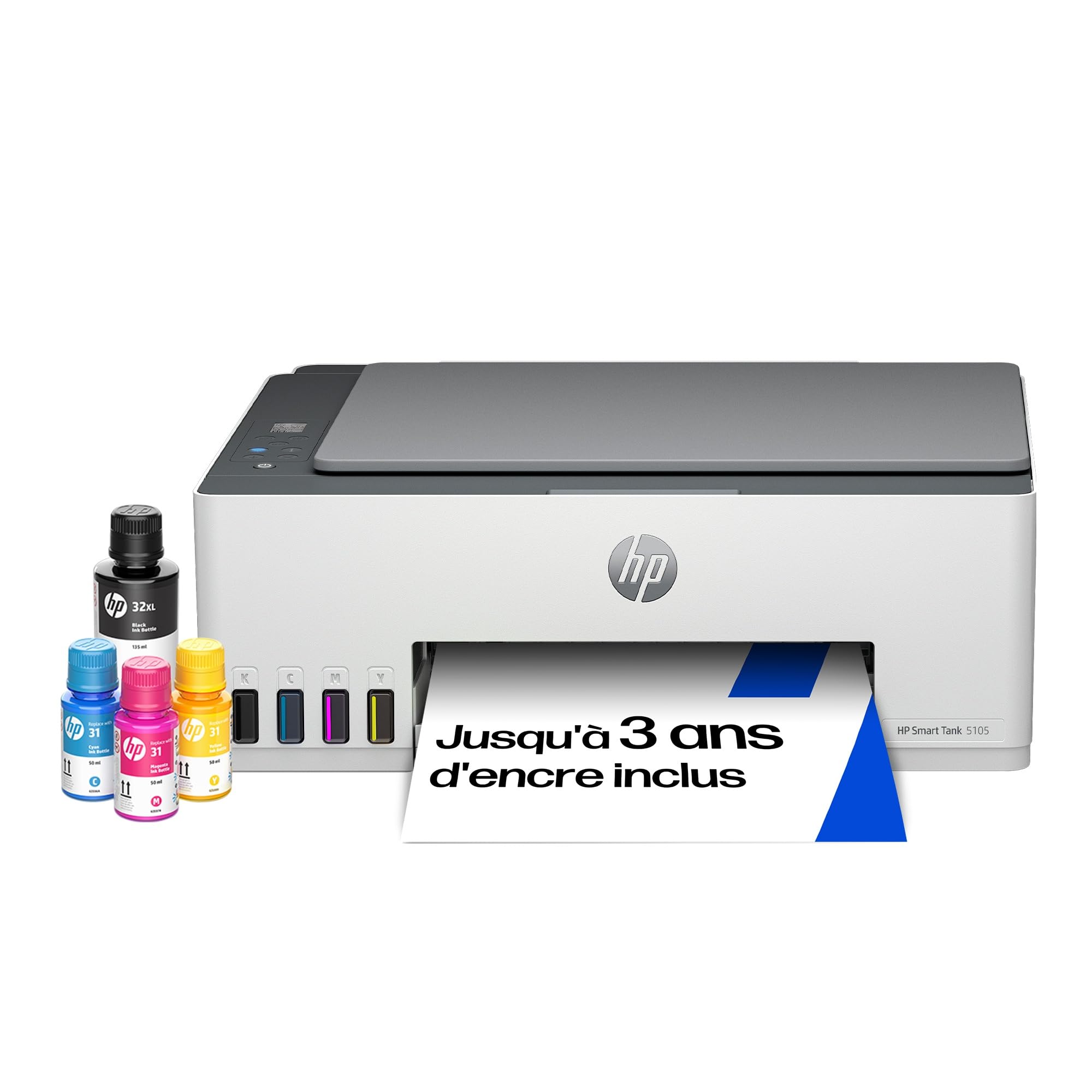 HP Smart Tank 5105 All-in-One MFP colour inkjet refillable A4 10ppm Copy 12ppm Print 100sheets USB Wi-Fi Bluetooth basalt