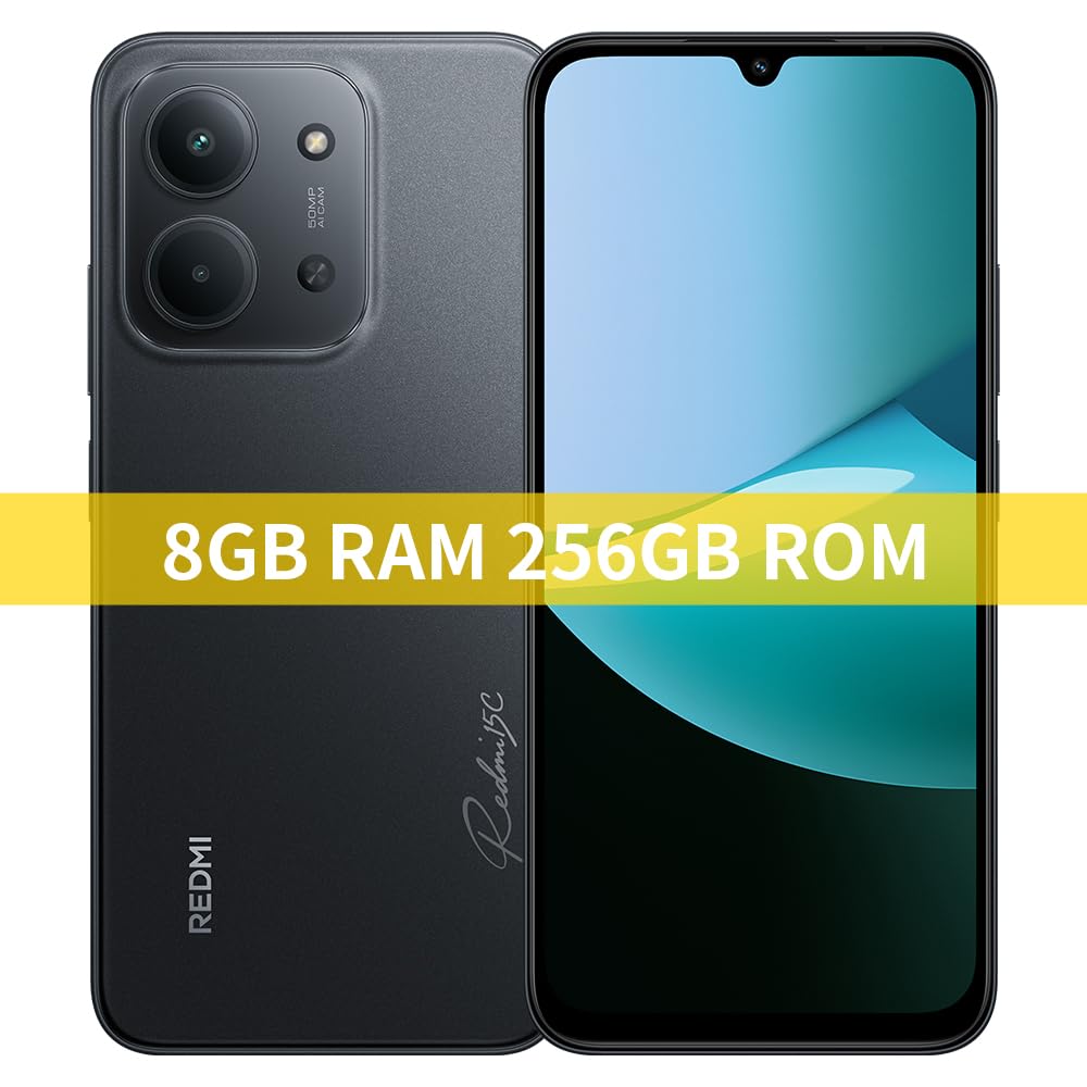 Xiaomi Redmi 15C 4G (6.9''- NFC - 256 Go, 8 Go RAM) Noir
