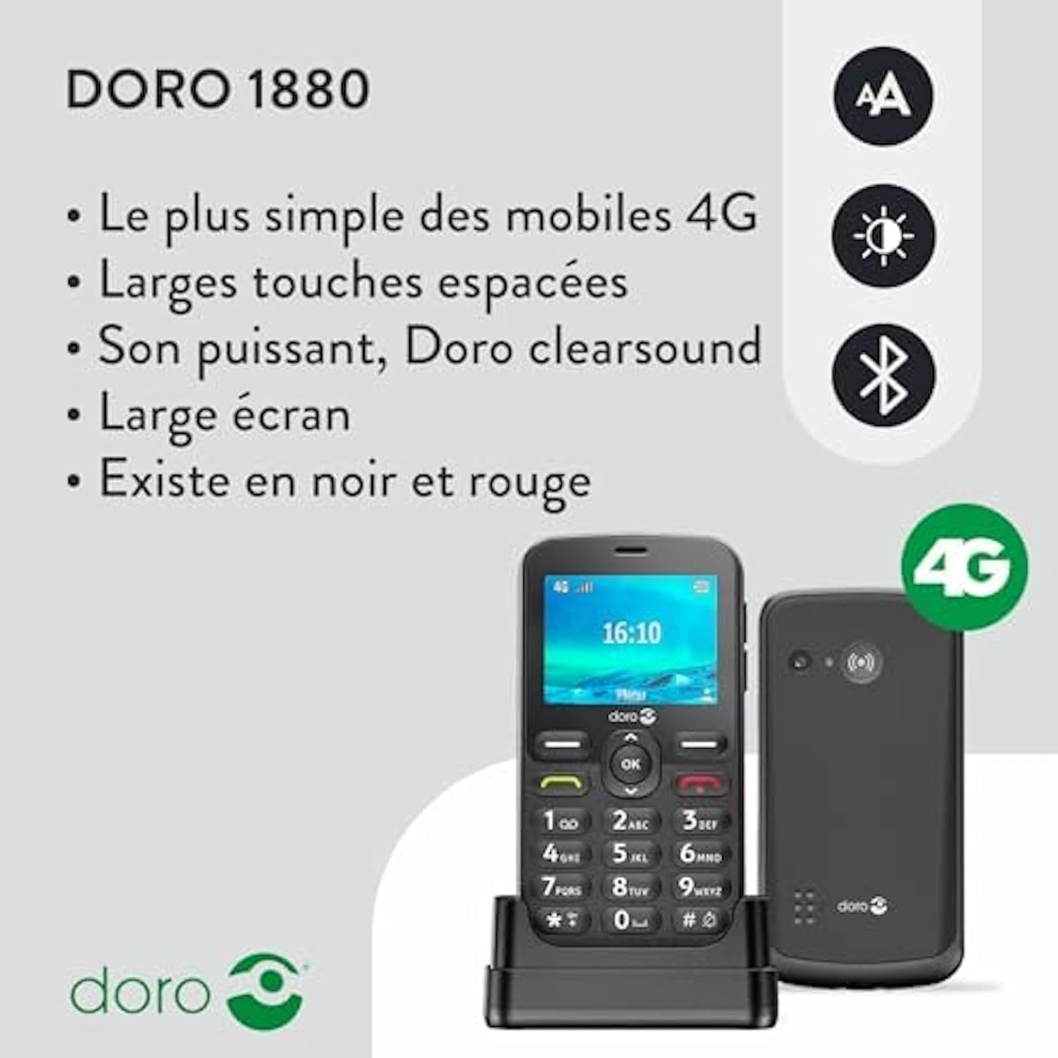 Doro 1880 Red without charger