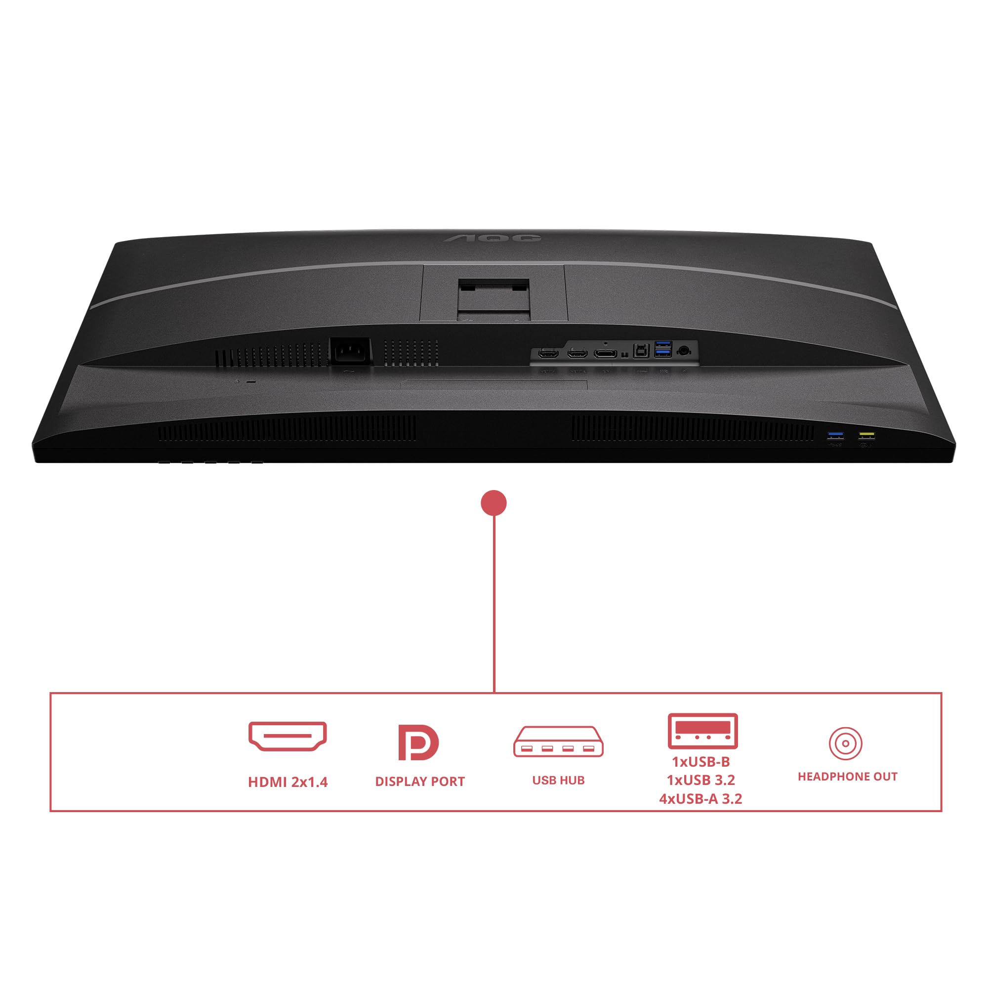 AOC Q32E4U écran LED - 32p - 2560 x 1440 QHD 100 Hz - IPS - 1000:1 - 4 ms - 2xHDMI, DP, HP , HAS , GAR 5 ans