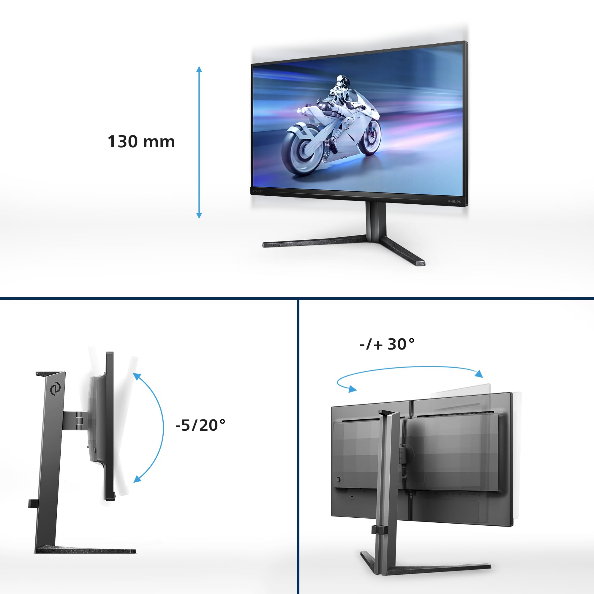 PHILIPS 25M2N5200U/00 24.5p IPS FHD 390Hz 400cd/m2 0.3ms HDMI 2.0x2 DP 1.4 pivot