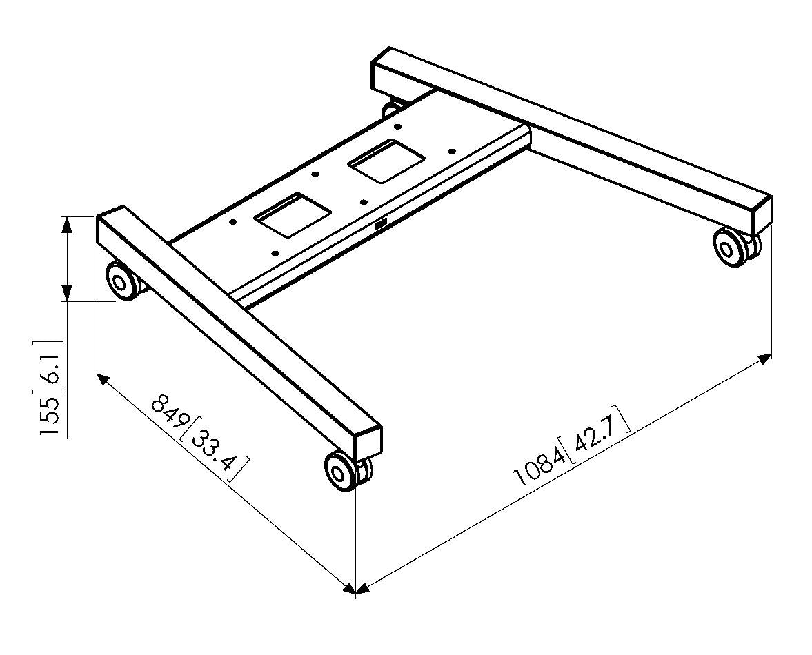 PFT8530B/Trolley frame monitor XL-XXL BK