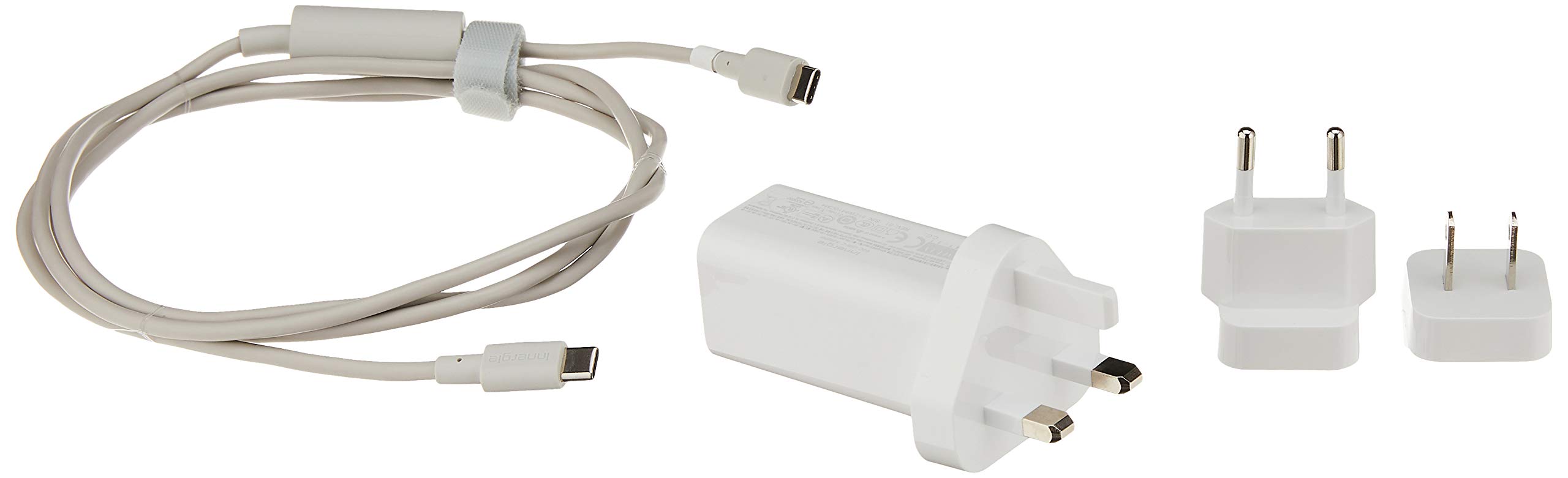 INNERGIE Powergear 60C Le plus petit adaptateur secteur 60W Cable USB/C- 1.5m Embouts de voyage UE.UK et US inclus