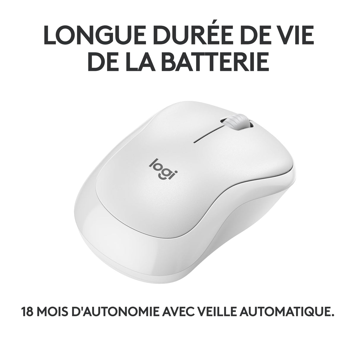LOGITECH M240 Silent Mouse right and left-handed optical 3 buttons wireless Bluetooth off-white