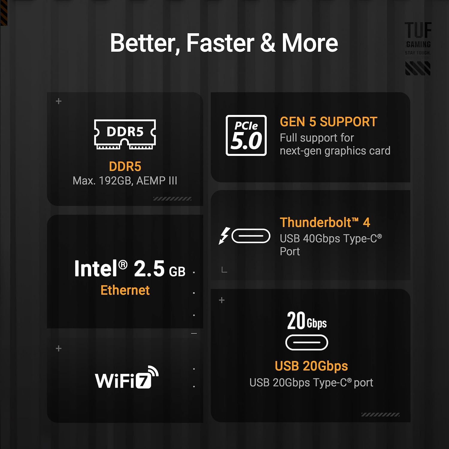 ASUS TUF GAMING Z890-PLUS WIFI LGA1851 DDR5 ATX MB