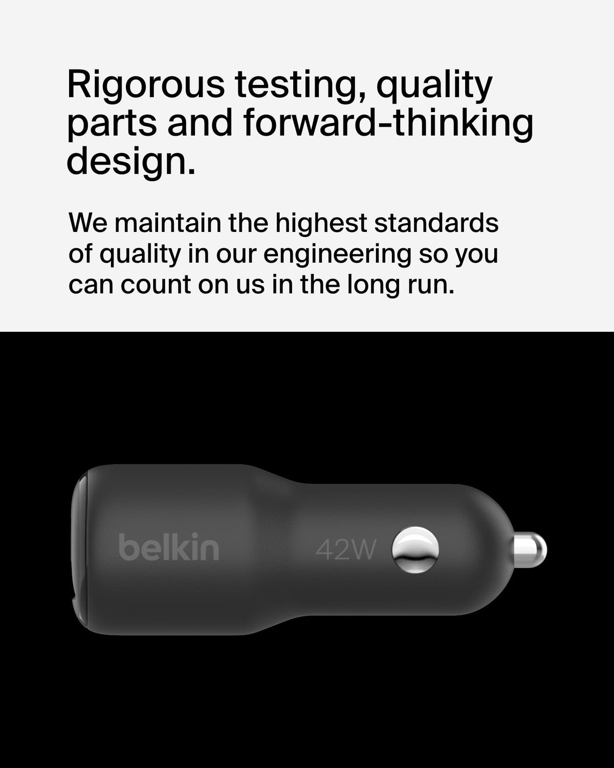 BELKIN Boost Charge 42w - 30w USB-C PD PPS + 12w USB-A Car Charger