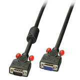 LINDY VGA Cable M/FBlack 0.5m HD15 M/F with screws DDC-able