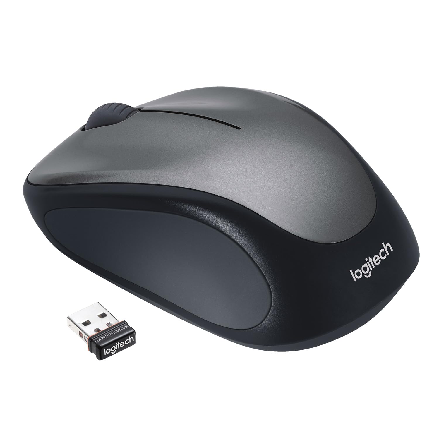 LOGITECH M235 Mouse right-handed optical wireless 2.4 GHz USB wireless receiver grey