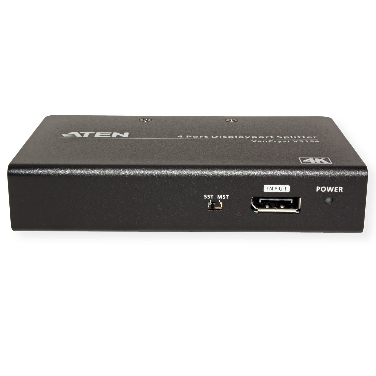 Répartiteur DisplayPort True 4K a 4 ports - DisplayPort - 4x DisplayPort - 4096 x 2160 pixels - Noir - Métal - 4K Ultra HD