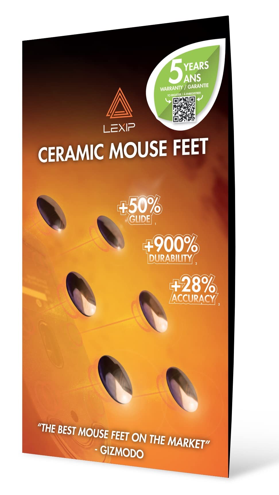LEXIP - MO42 - PATINS CERAMIQUES POUR SOURIS - INTER PC/MAC