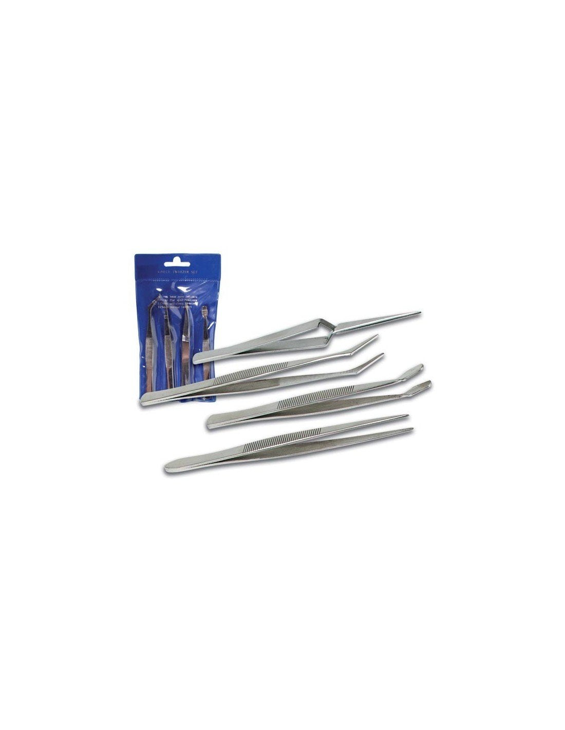 Pinces brucelles (lot de 4 pinces)