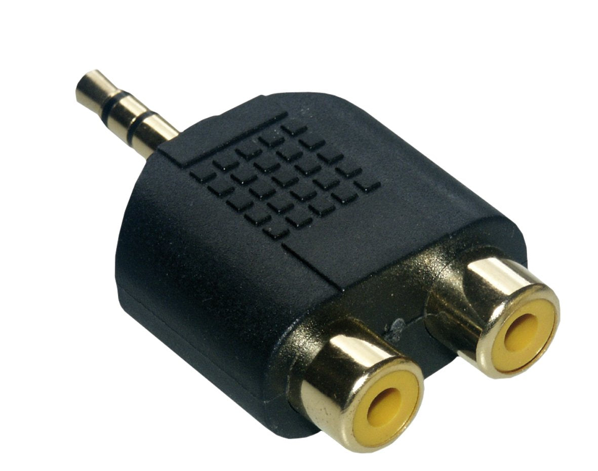 MCL Adaptateur JACK 3.5 mâle / 2 x RCA femelle haute qualité