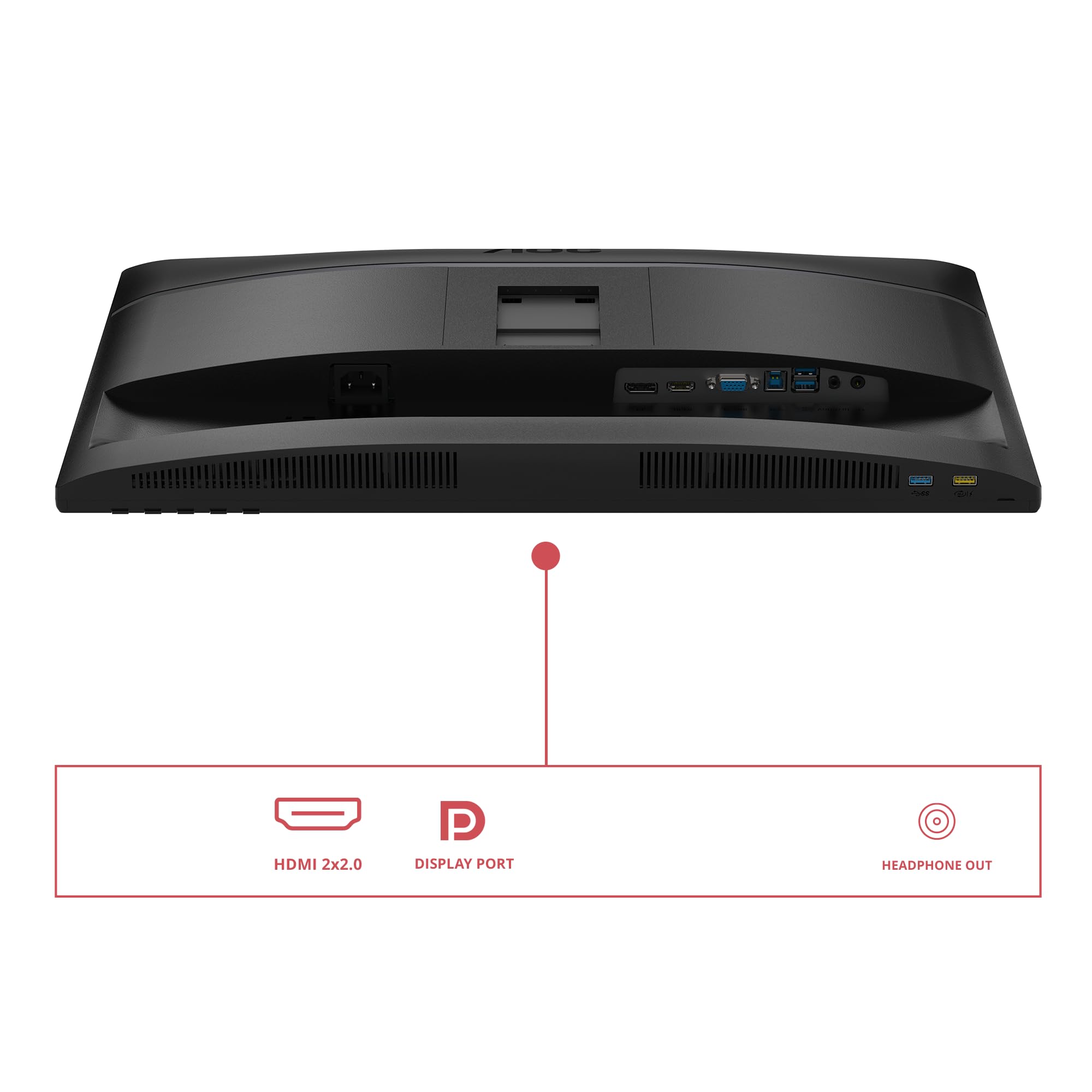 AOC U34E2M Écran LED - 34p - 3440 x 1440 WQHD 100 Hz - VA - 300 cd/m² - 4000:1 - 4 ms - 2xHDMI, DisplayPort - noir