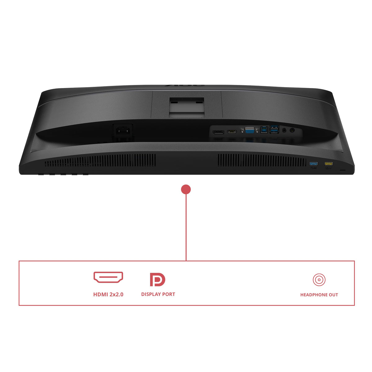AOC U34E2M Écran LED - 34p - 3440 x 1440 WQHD 100 Hz - VA - 300 cd/m² - 4000:1 - 4 ms - 2xHDMI, DisplayPort - noir