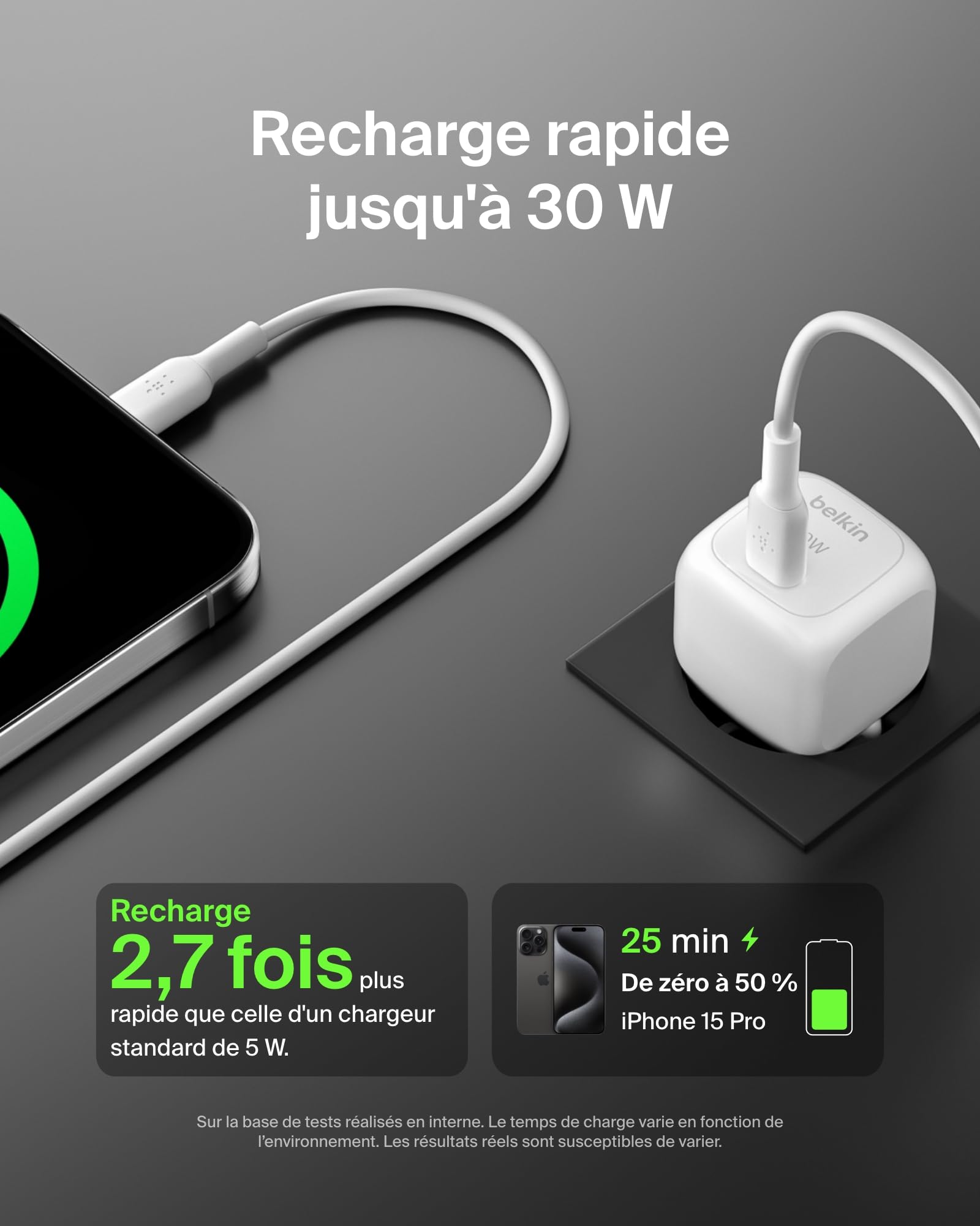 BELKIN 30W USB PD Wall Charger with PPS WHT