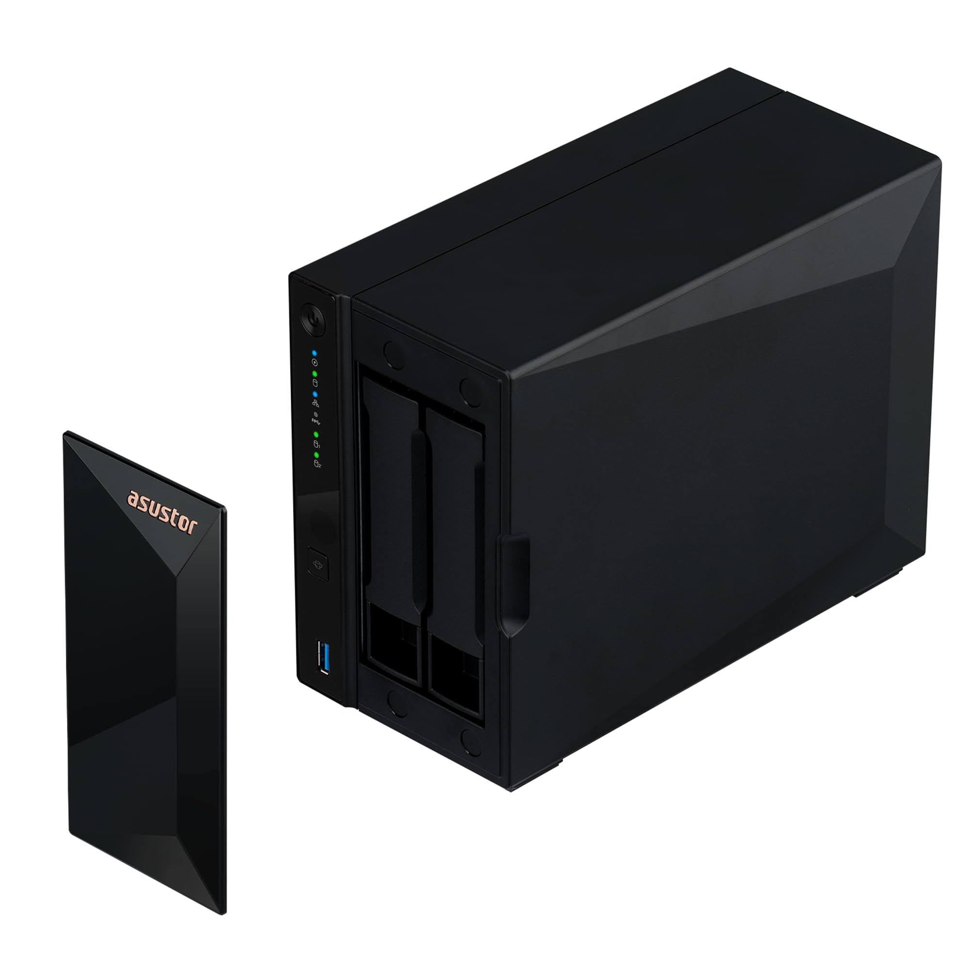 ASUSTOR Drivestor 2 Pro Gen2 AS3302T v2 2 Bay NAS Realtek RTD1619B Quad-Core 1.7GHz CPU 2.5Gbe Port 2Go DDR4 Diskless
