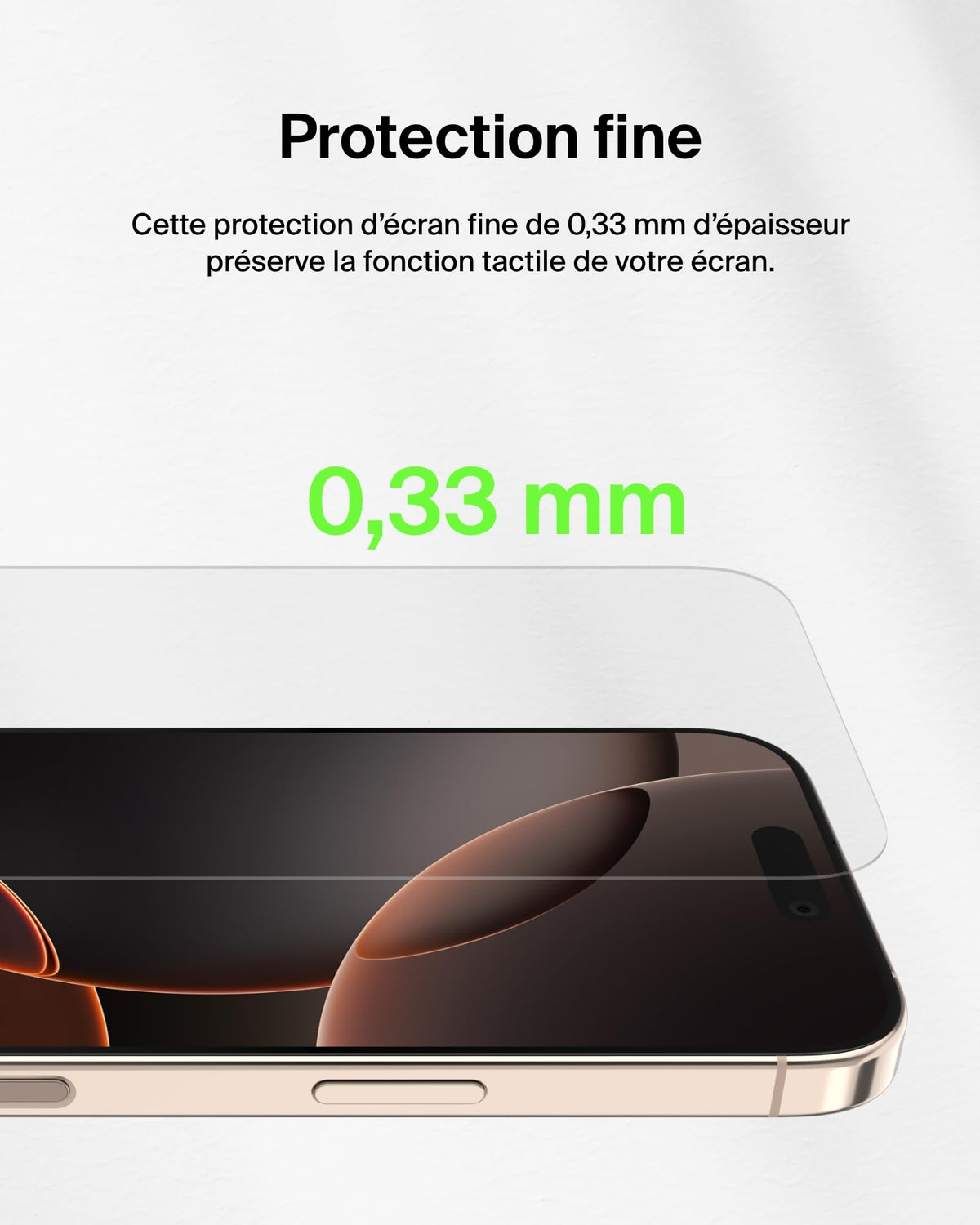 BELKIN ScreenForce Pro Tempered Glass AM Screen Protector - iPhone 16 Pro