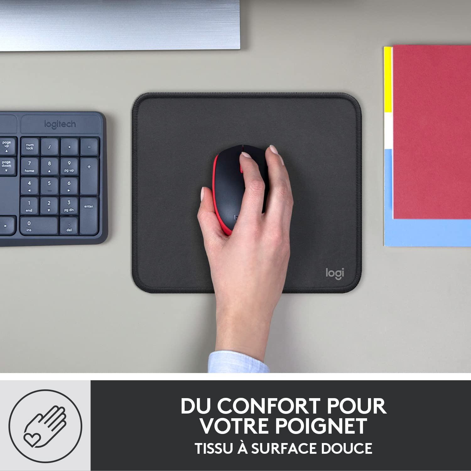 LOGITECH Desk Mat Studio Series Mouse pad graphite