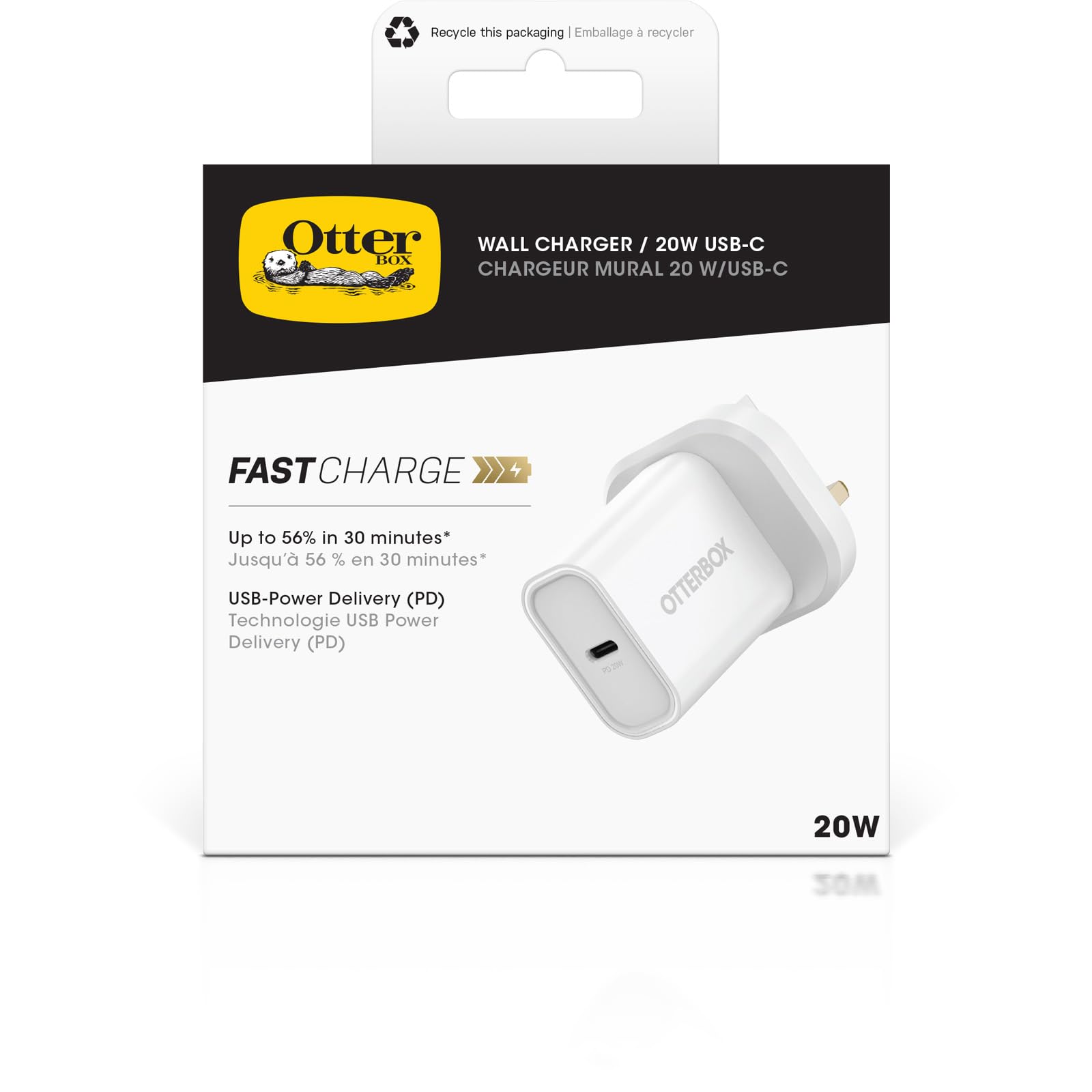 OtterBoxUKWallCharge20W1XUSBC20WUSBPDWHT