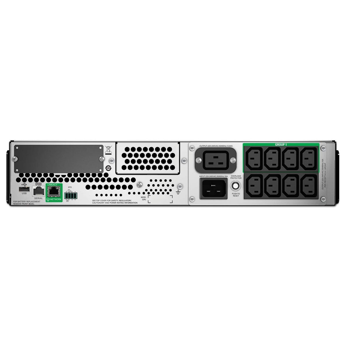APC Smart-UPS SMT3000RMI2UC UPS Rack AC 230V 2700Watt 3000VA 1-phase RS-232 USB oc 12 2U BK with APC SmartConnect