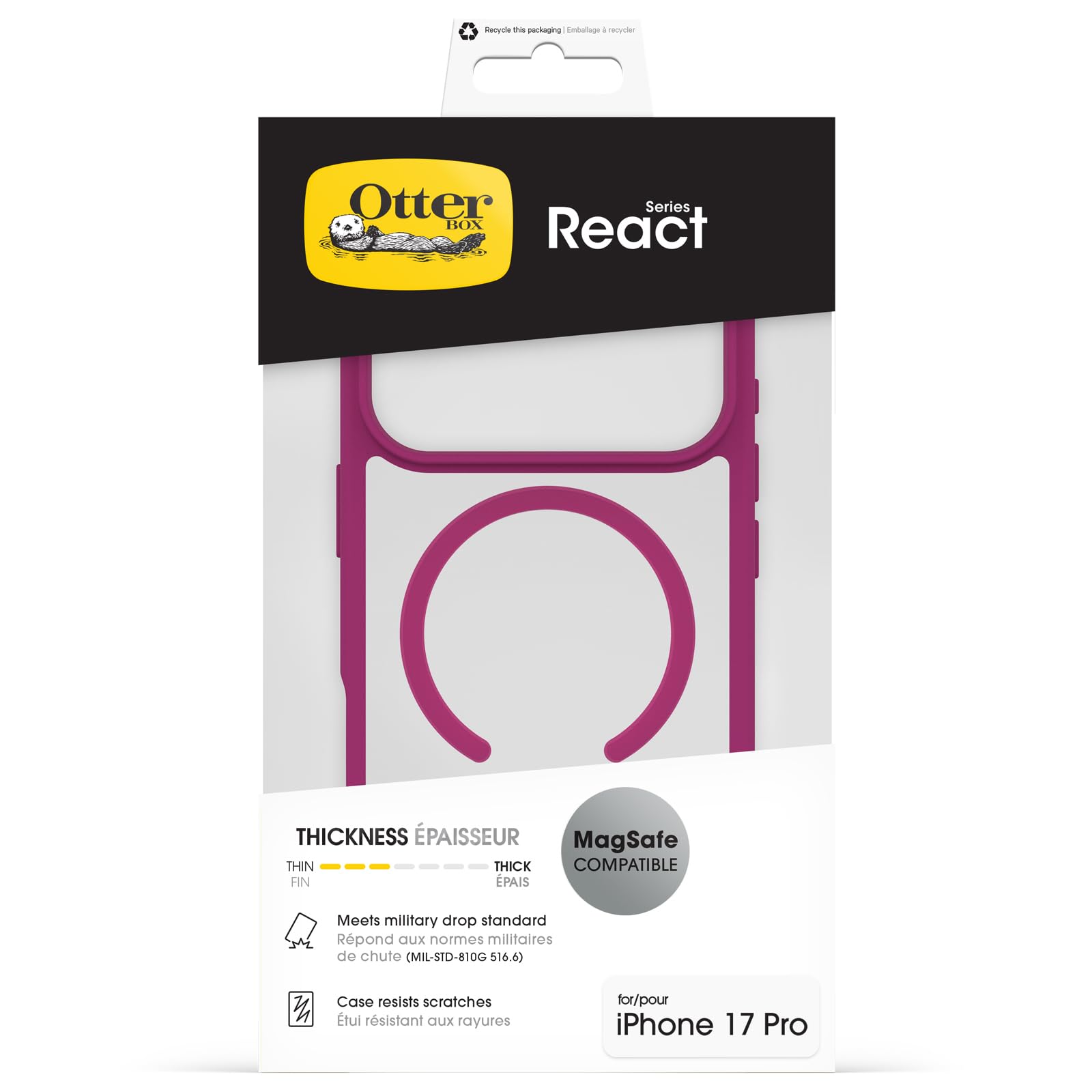 OtterBox React MS iPhone 17 Pro clr/pink