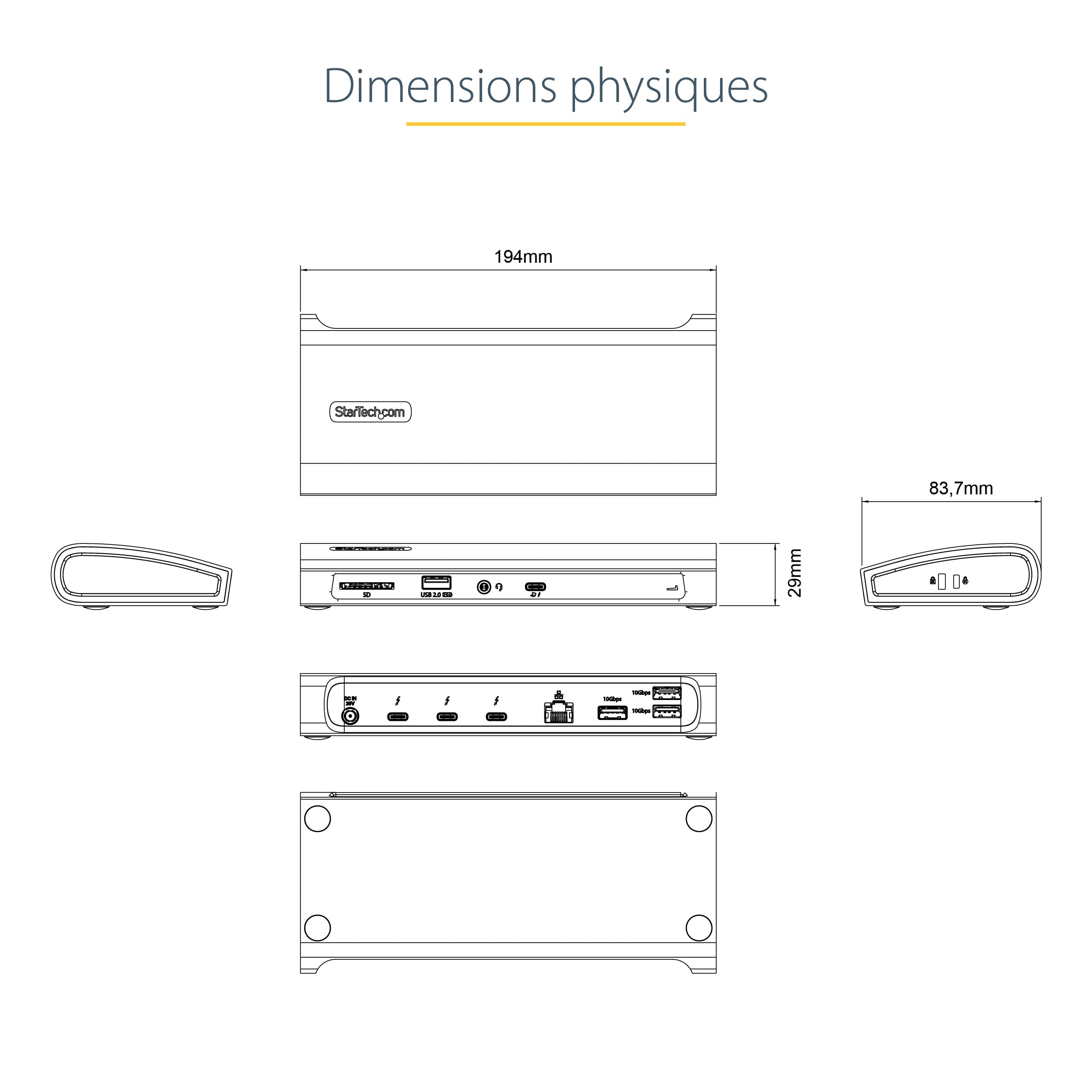 Thunderbolt 4 Dock 96W 2x4K 60Hz/1x8K