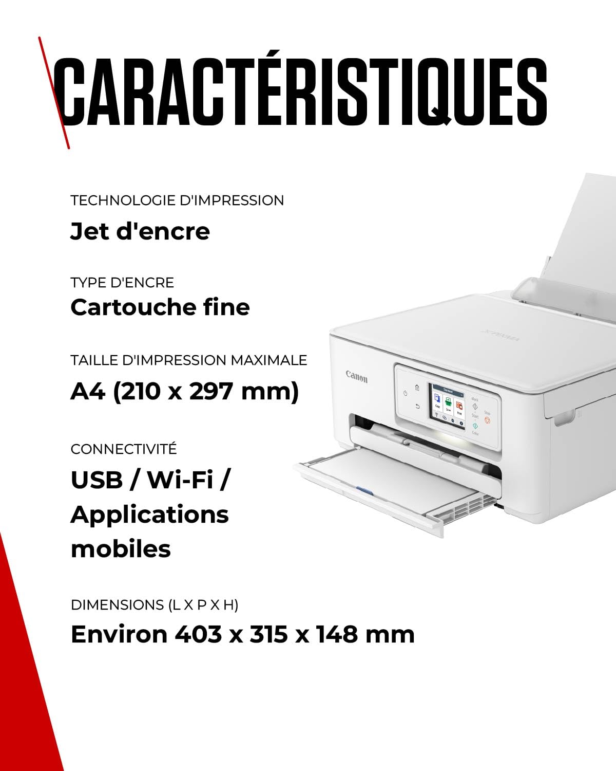 CANON PIXMA TS7650i MFP colour inkjet A4 15ipm Print 200sheets USB Wi-Fi