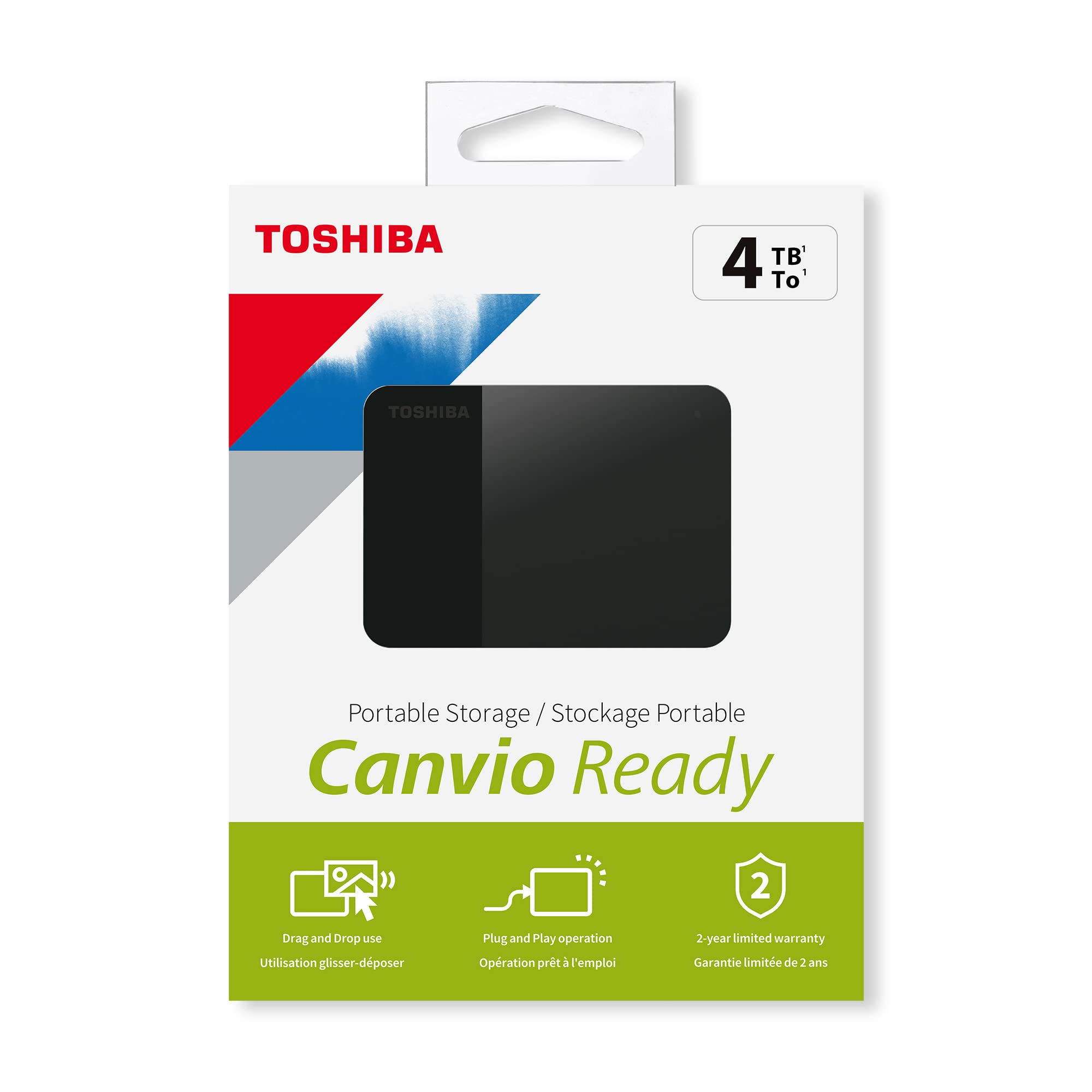 "Toshiba Canvio Ready disque dur externe 4 To 2.5"" Micro-USB B 2.0/3.2 Gen 1 (3.1 Gen 1) Noir"
