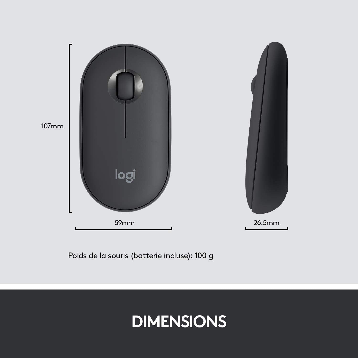 LOGITECH Slim Wireless Keyboard and Mouse Combo MK470 - GRAPHITE - FRA - CENTRAL
