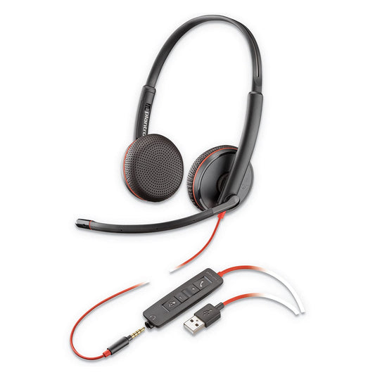 POLY Blackwire C3225 casque Bulk USB-A+Jack -2 écouteurs