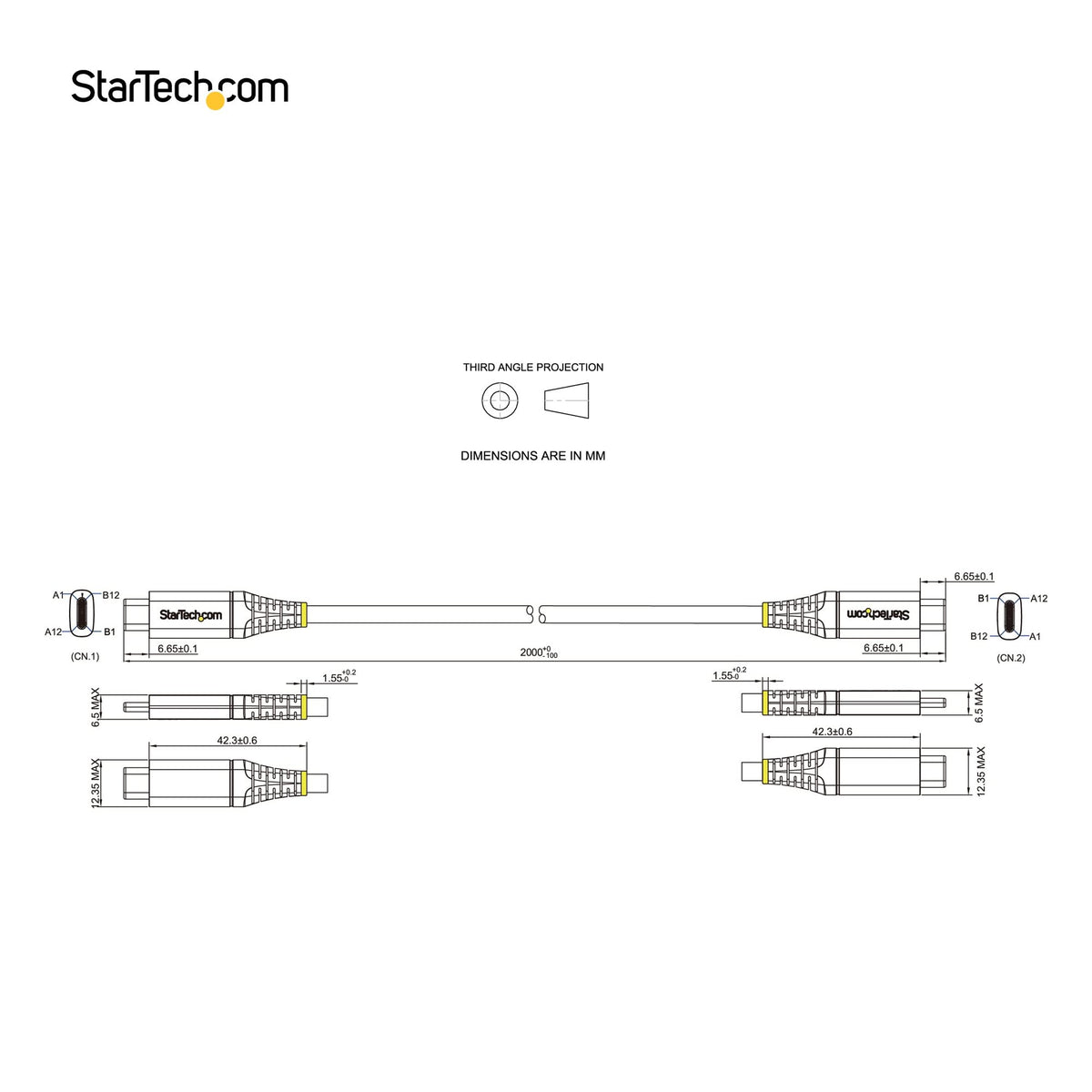 Cavo USB-C da 2m - USB-C 100W 5A PD