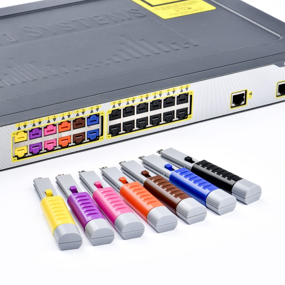 SMARTKEEPER / 10x Bloqueurs RJ45 avec 1x Clé Basic Fuchsia