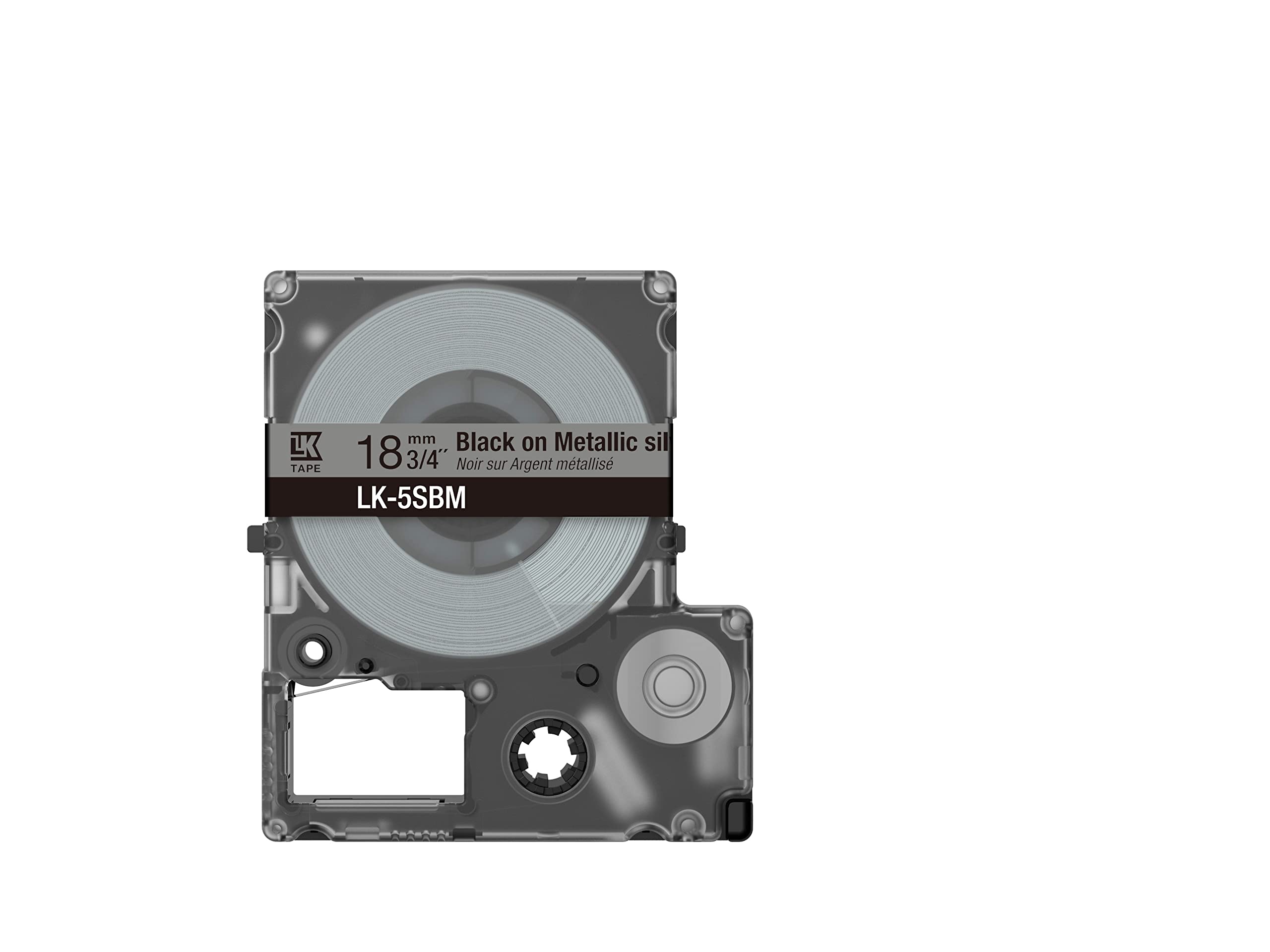 EPSON Metallic Tape Silver/Black 18mm 9m LK-5SBM