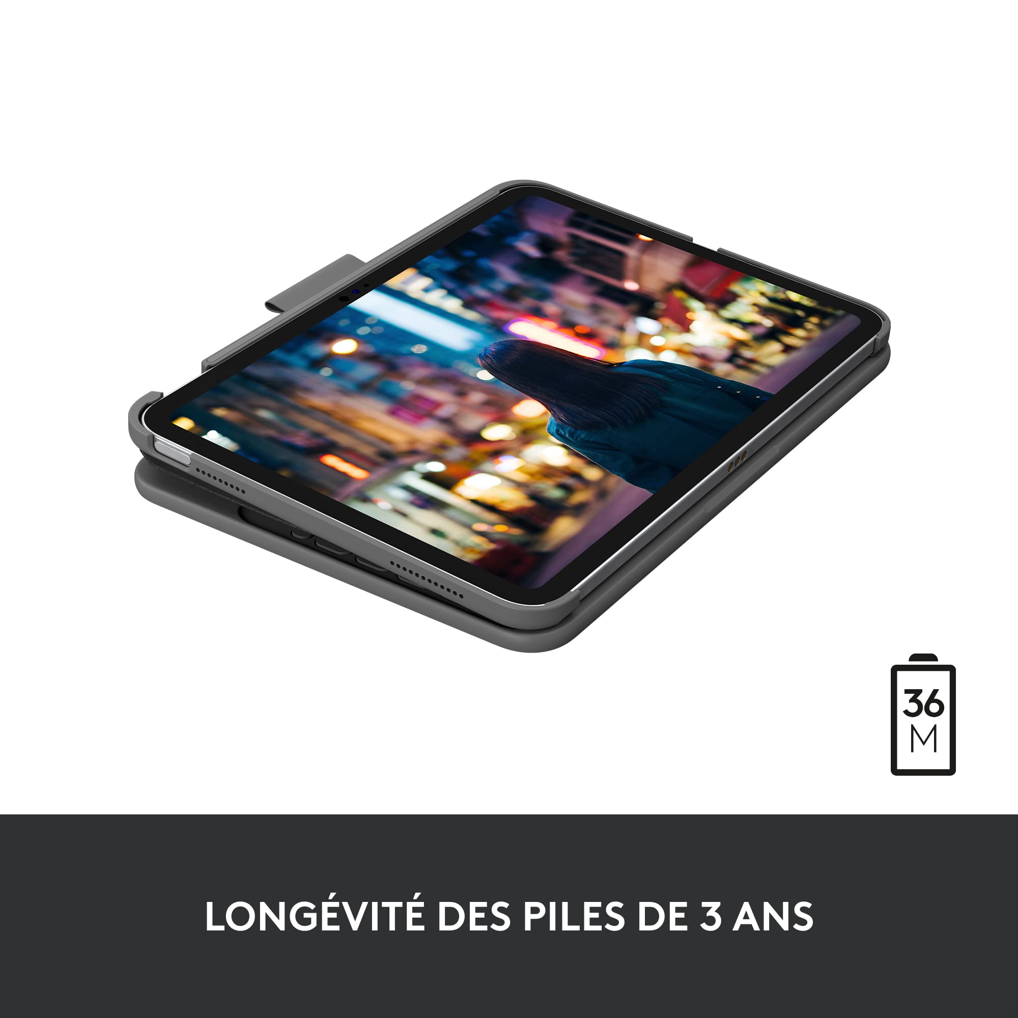 LOGITECH Slim Folio for iPad 10th gen - GREY - (FR) - CENTRAL