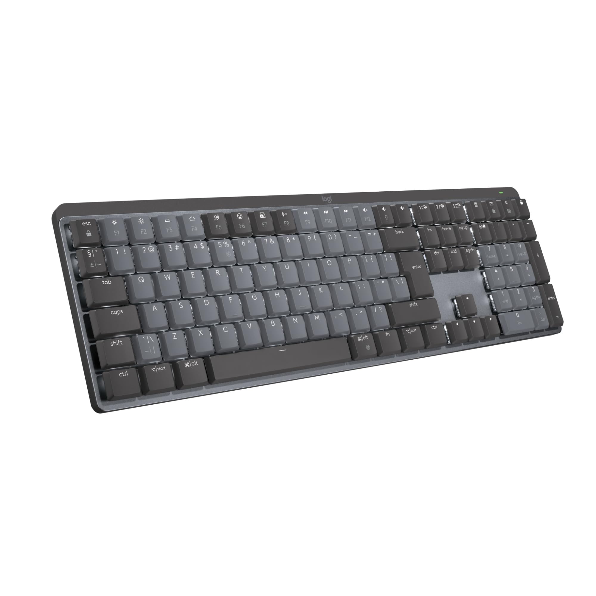 LOGITECH MX Mechanical Wireless Illuminated Performance Keyboard - GRAPHITE - (US) INTL - 2.4GHZ/BT - N/A - EMEA - TACTILE