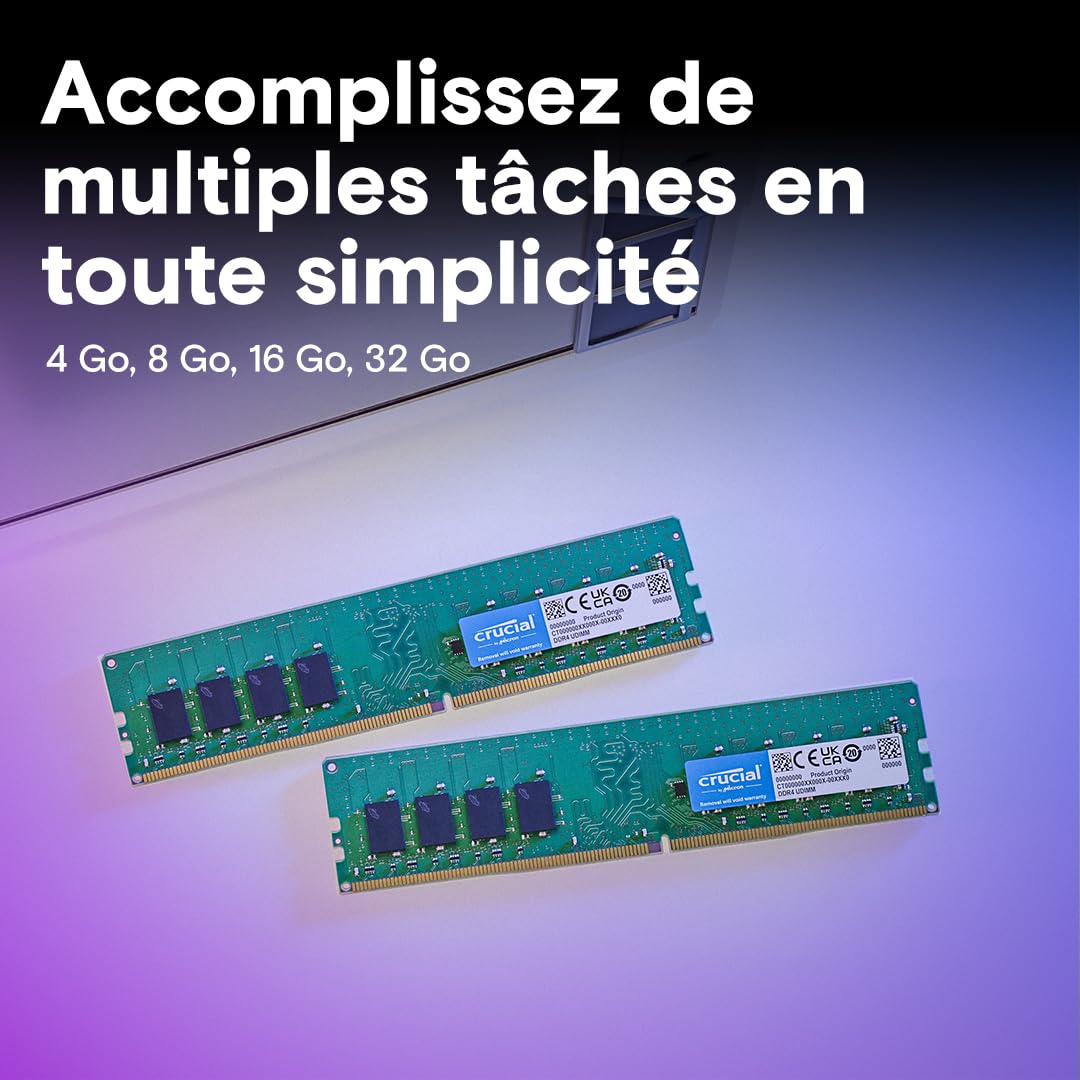 Crucial CT8G4DFRA32A module de mémoire 8 GB 1 x 8 GB DDR4 3200 MHz