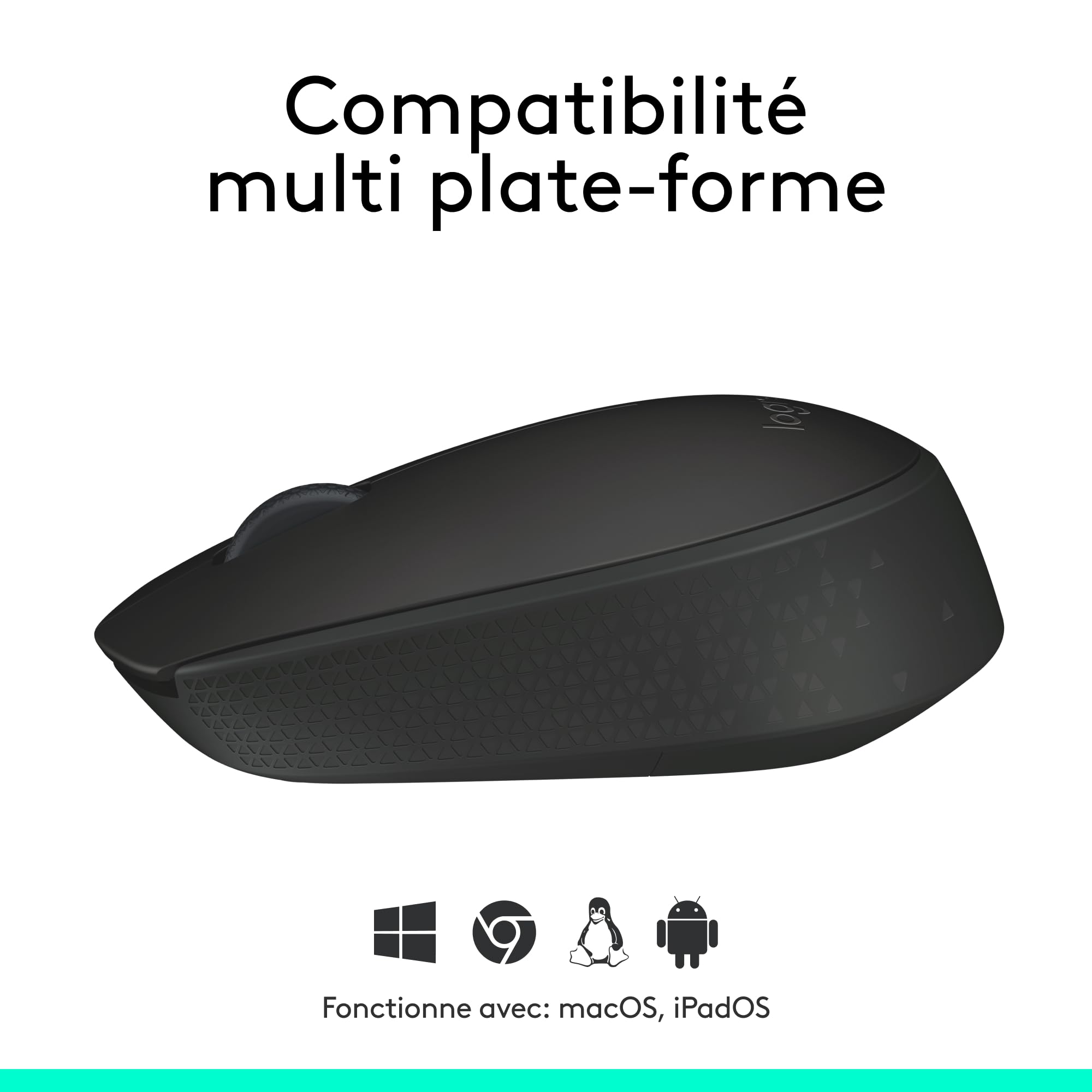 LOGITECH M171 Mouse right and left-handed wireless 2.4 GHz USB wireless receiver black