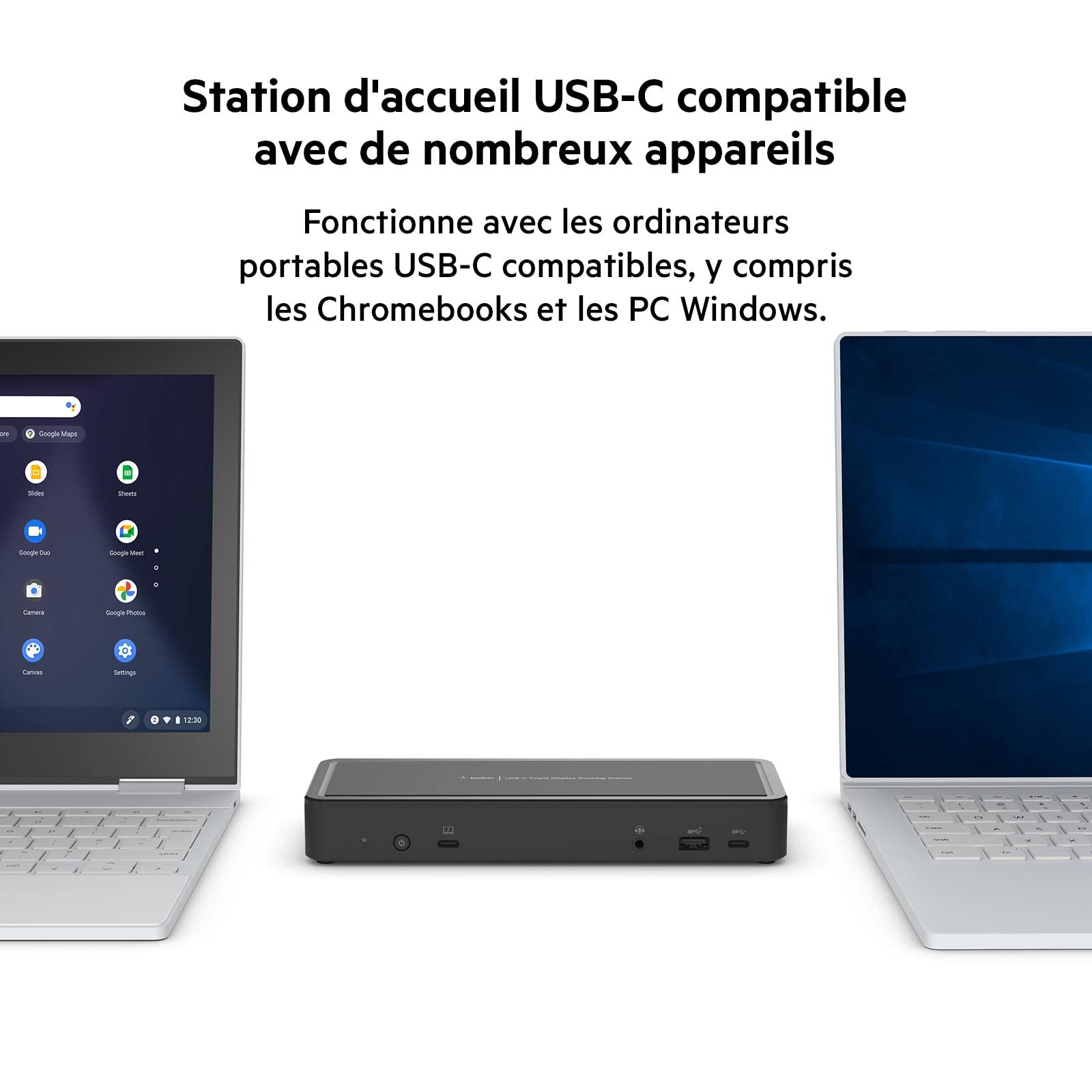 BELKIN 14-Port Triple Display USB-C Docking Station 65W Chromebook Certified