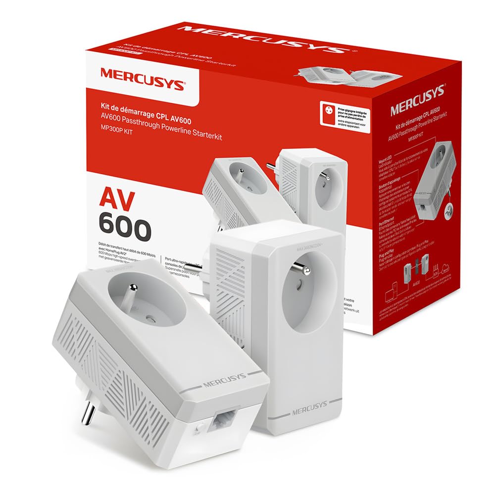 TP-LINK AV600 Passthrough Powerline Starter Kit
