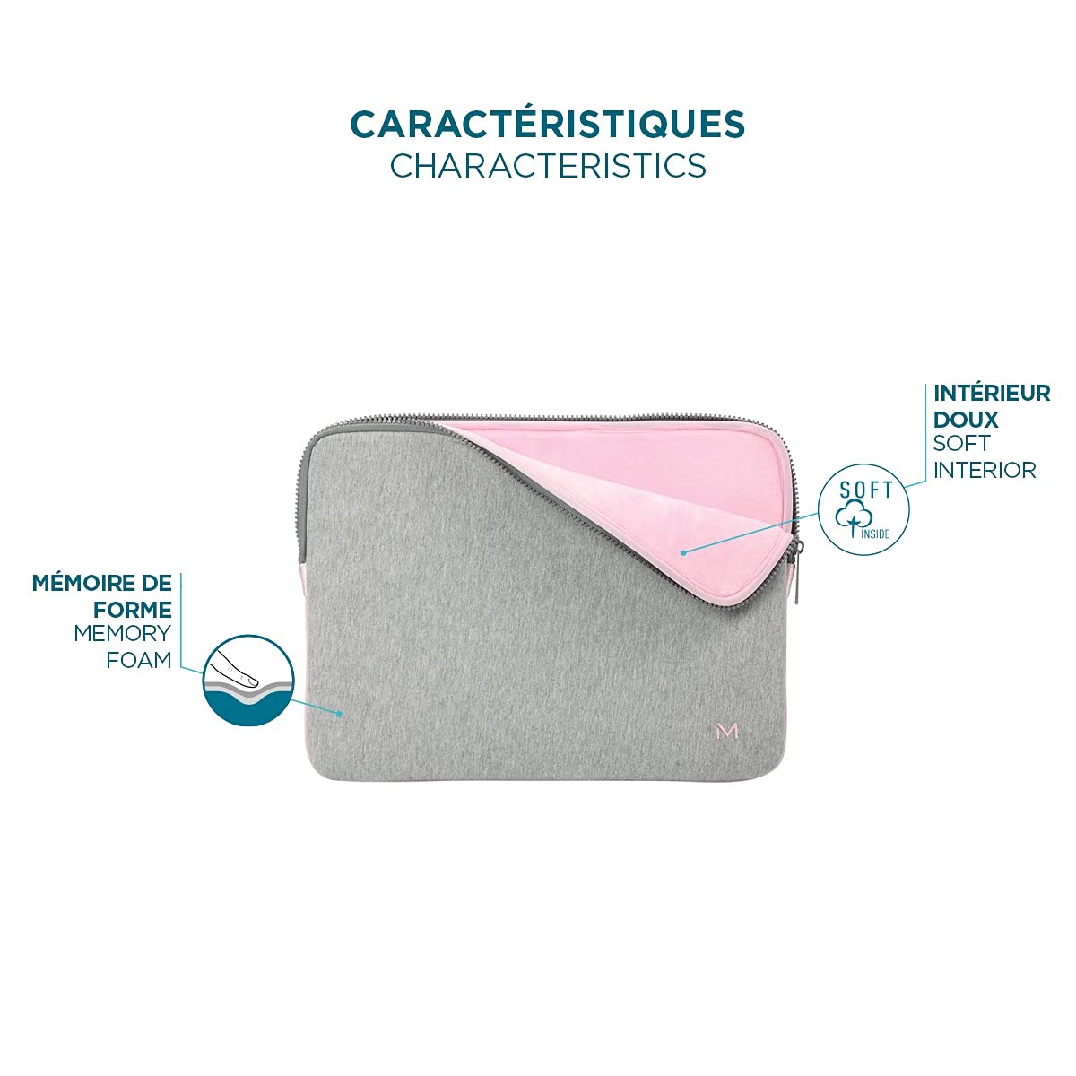 Skin Memory Foam 12.5-14'' Grey Pink